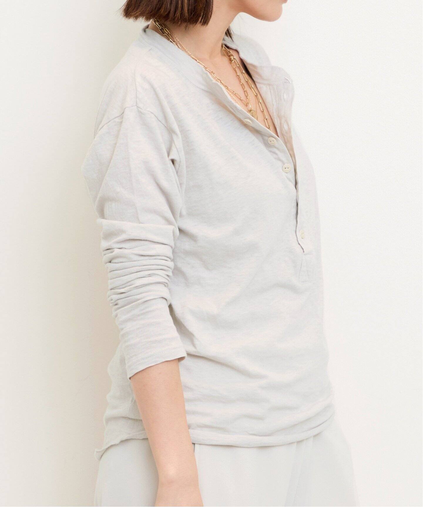 GOODGRIEF!/グッド グリーフ】 ROUGH-COT HENLEY NECK TOP（T