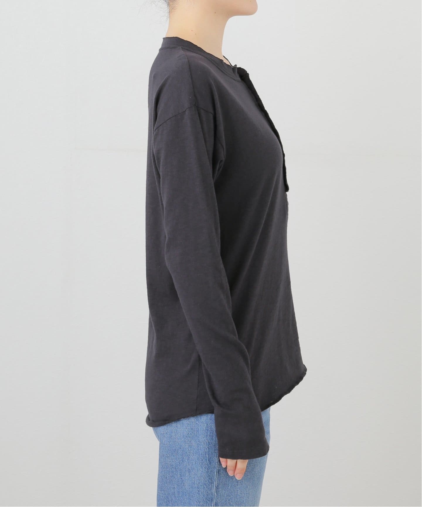 GOODGRIEF!/グッド グリーフ】 ROUGH-COT HENLEY NECK TOP（T