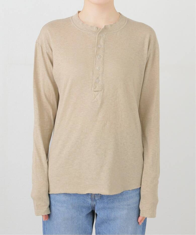 GOODGRIEF!/グッド グリーフ】 ROUGH-COT HENLEY NECK TOP（Tシャツ 