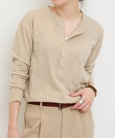 GOODGRIEF!/グッド グリーフ】 ROUGH-COT HENLEY NECK TOP（Tシャツ 