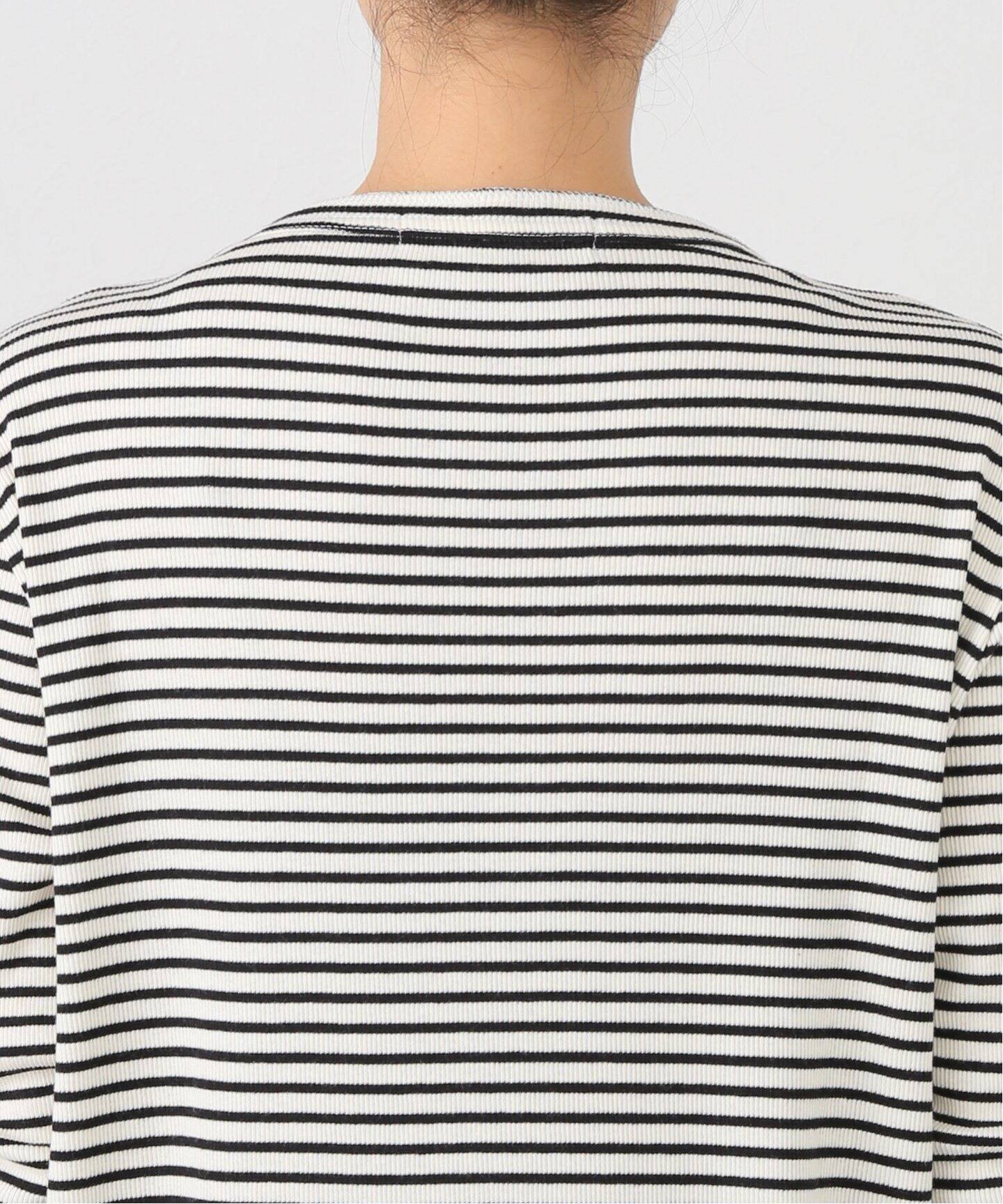 BORDER RIB LONGSLEEVE T-SHIRT（Tシャツ／カットソー）｜L  