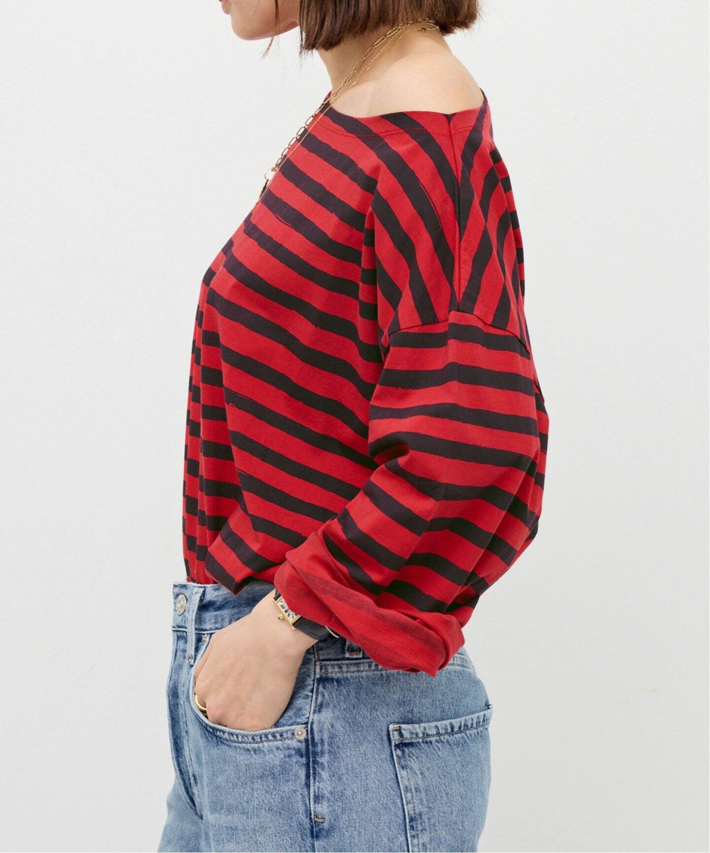 PRINT BORDER PULLOVER（Tシャツ／カットソー）｜L