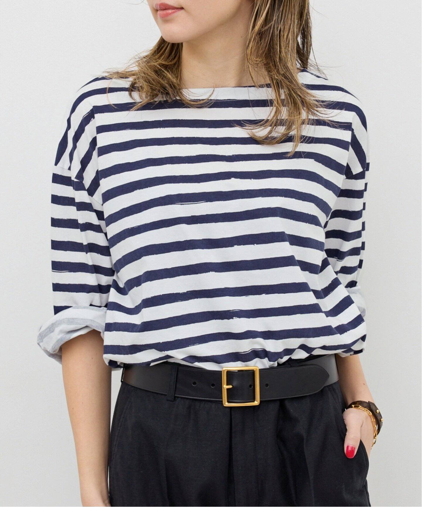 PRINT BORDER PULLOVER（Tシャツ／カットソー）｜L