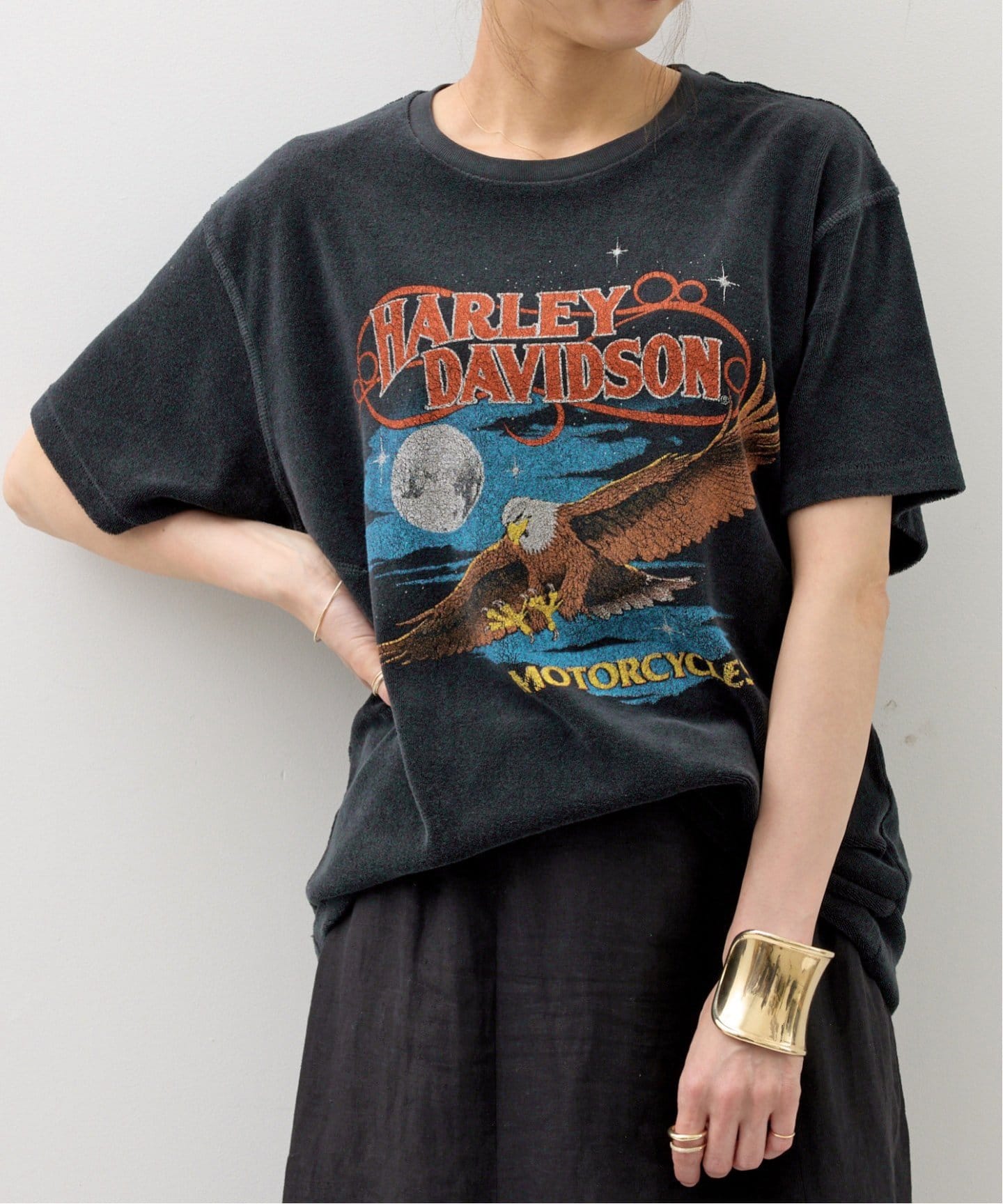 L'Appartement MADE WORN パイル素材Harley Tee MADE WORN/メイド ウォン】 Harley Tee(90s Fit)（Tシャツ