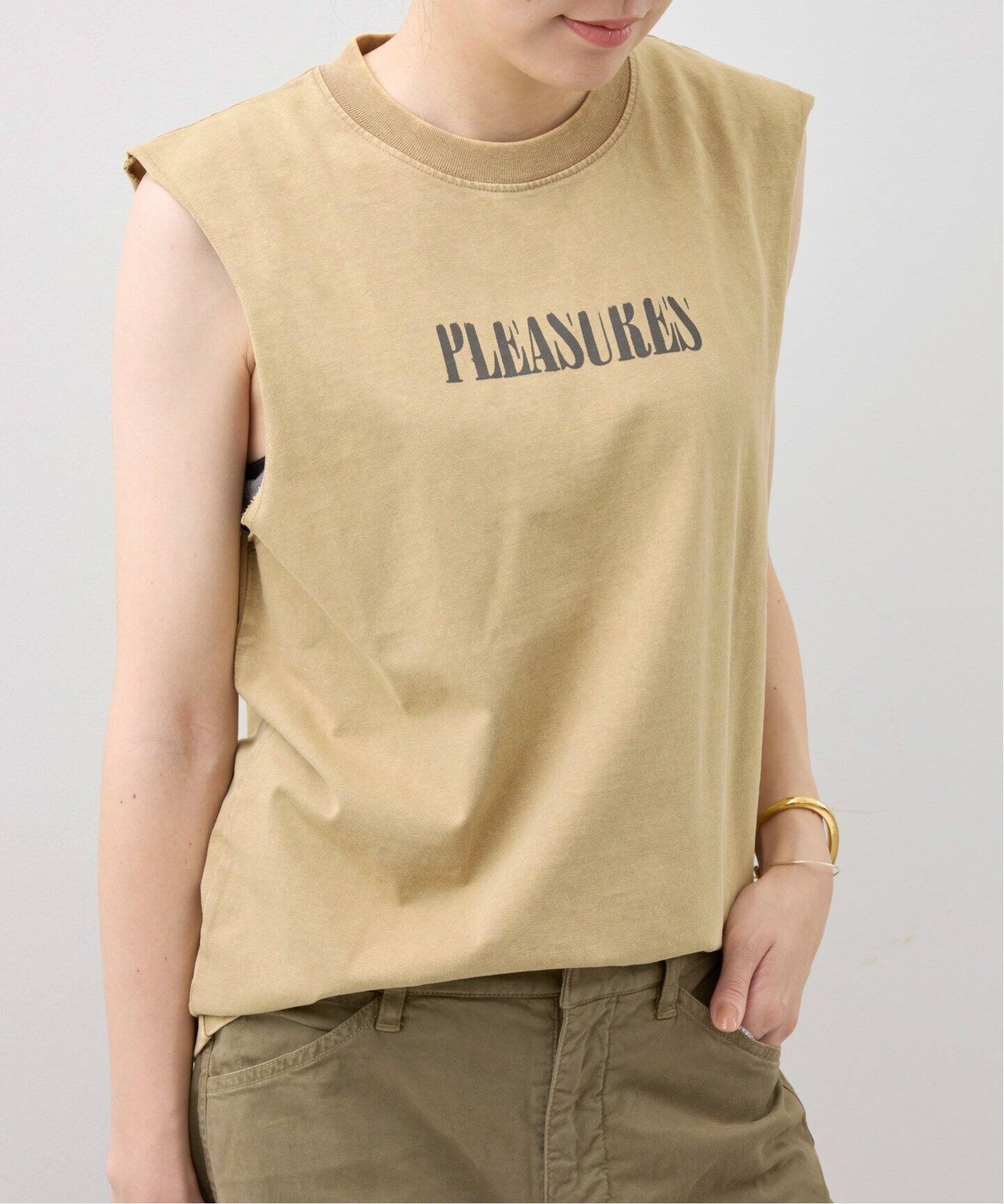PLEASURES/プレジャーズ】 SLEEVELESS TEE（Tシャツ／カットソー