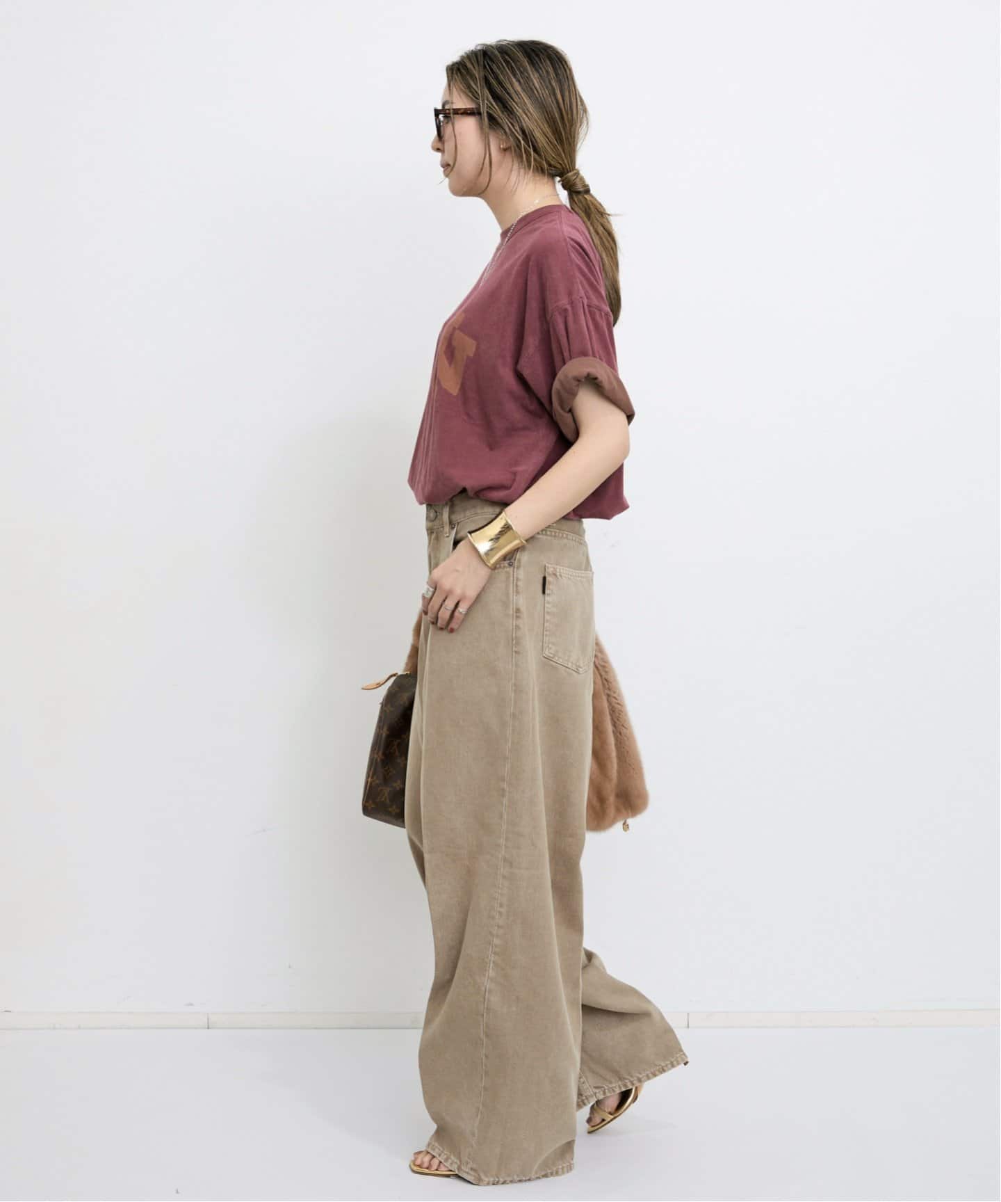 L'Appartment REMIRELIEFレミレリーフ アパルトモンTシャツ REMI RELIEF/レミ レリーフ】 Reversible T shirt（Tシャツ