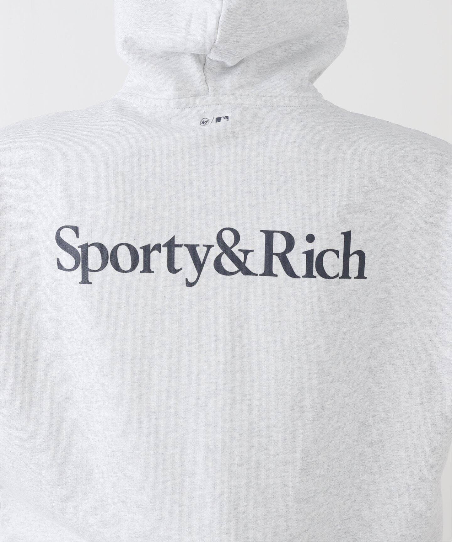 SPORTY&RICH/スポーティアンドリッチ】 YANKEES SERIF ZIP HOODIE 