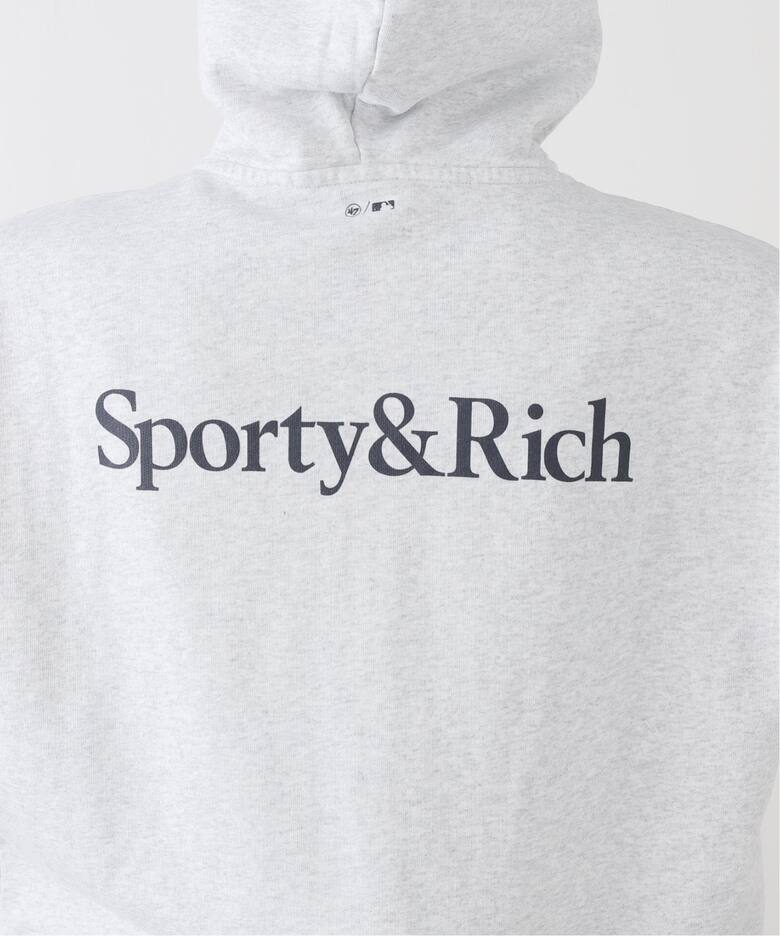 SPORTY&RICH/スポーティアンドリッチ】 YANKEES SERIF ZIP HOODIE 