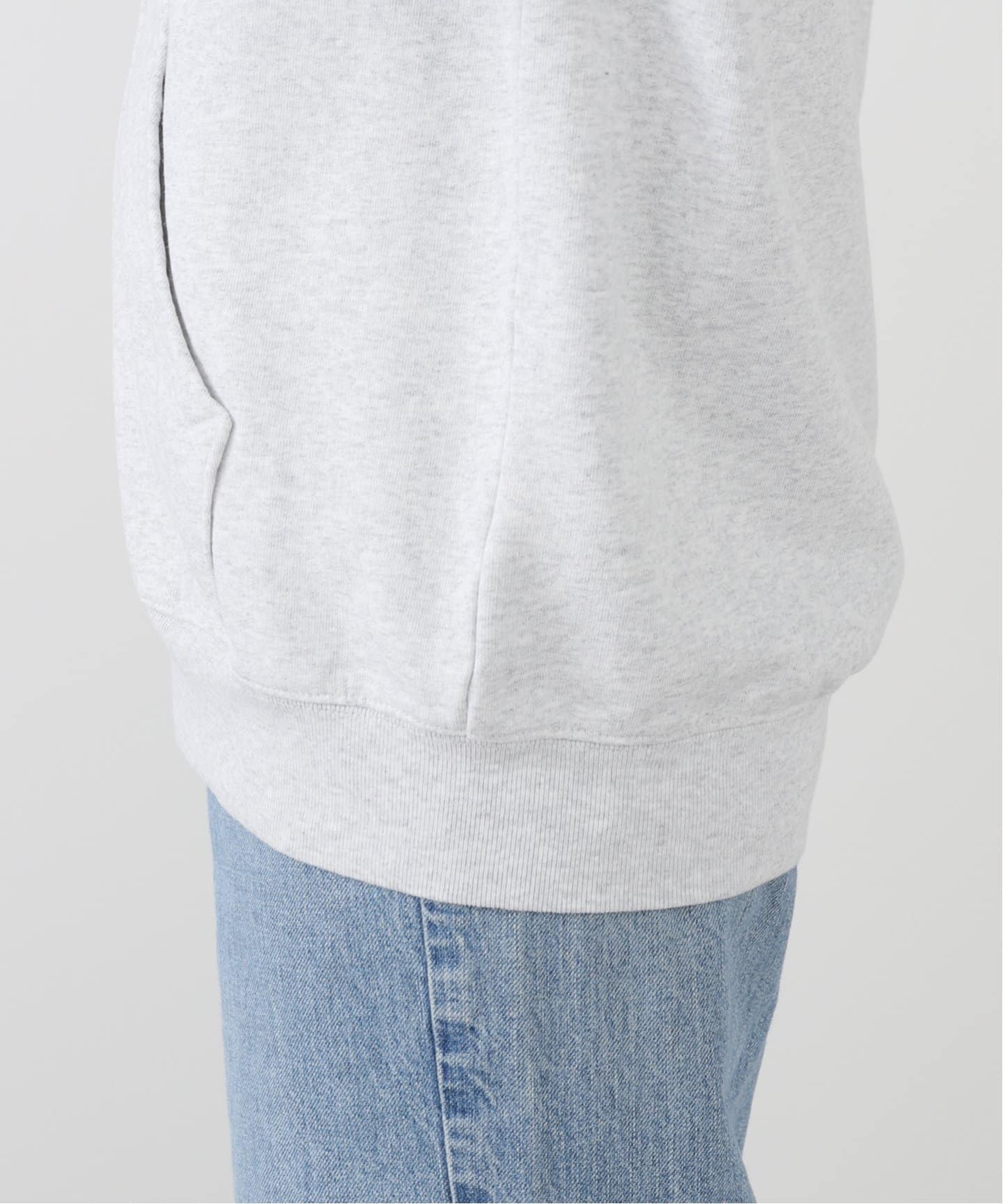 アパルトモン l'appartemen/フード付きグレー スウェットパーカー AMERICANA/アメリカーナ】 WIDE FULLZIP HOODIE（パーカー）｜L