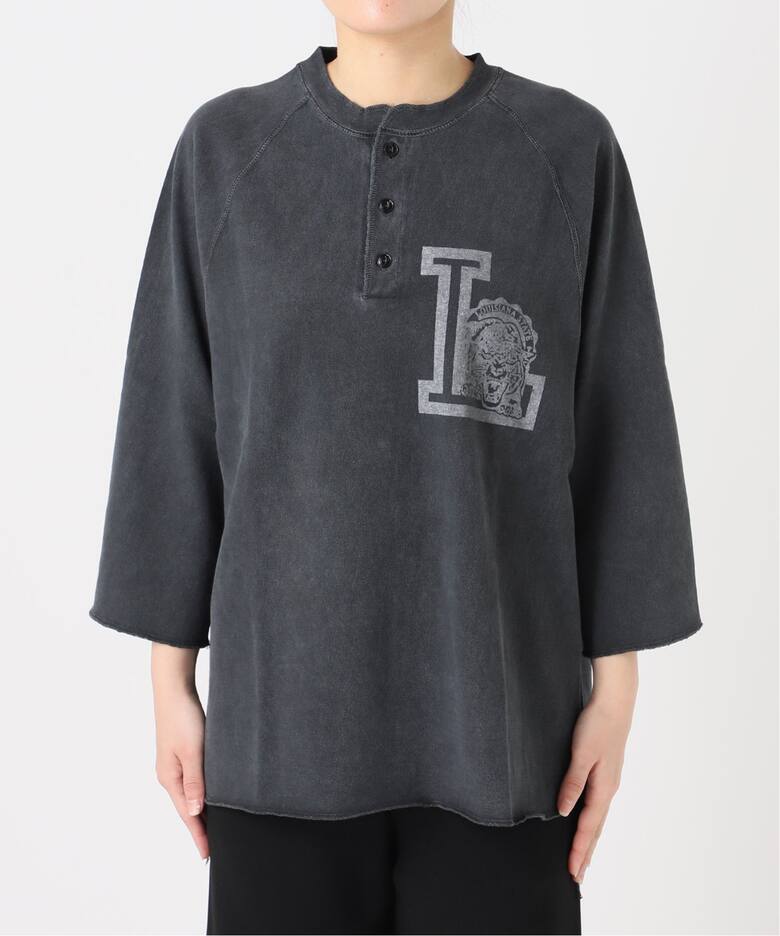 REMI RELIEF/レミ レリーフ】 HENLEY NECK PRINT TEE（Tシャツ 