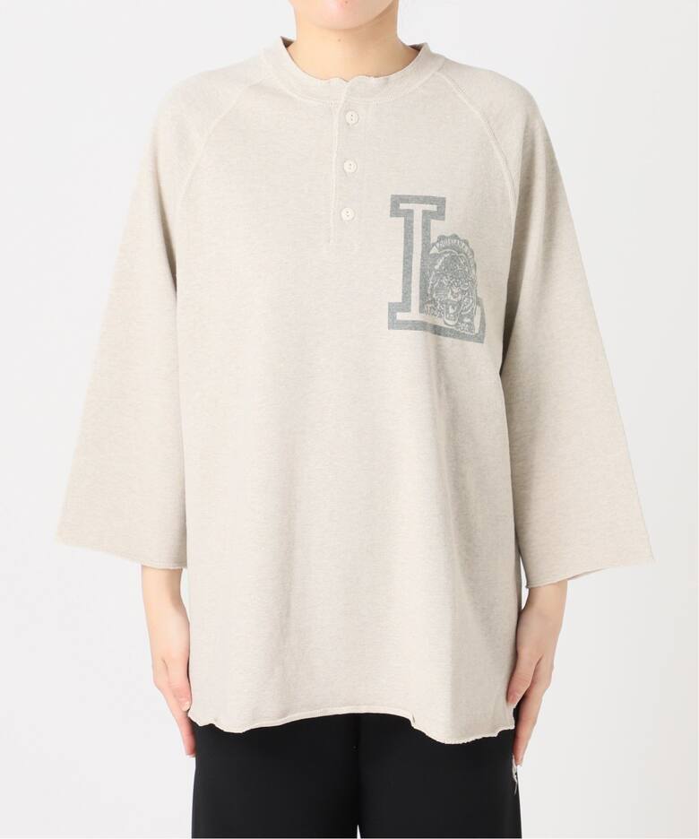 REMI RELIEF/レミ レリーフ】 HENLEY NECK PRINT TEE（Tシャツ  