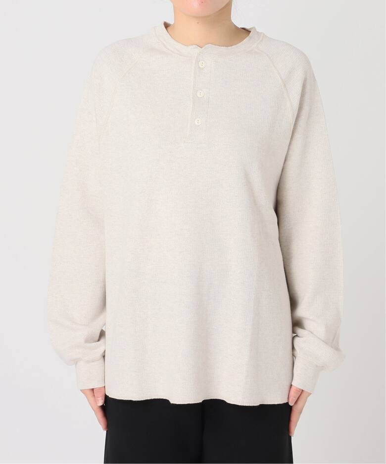 REMI RELIEF/レミ レリーフ】 W TUCK HENLEY NECK LONGSLEEVE TEE（T 