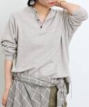 【REMI RELIEF/レミ レリーフ】 W TUCK HENLEY NECK LONGSLEEVE TEE