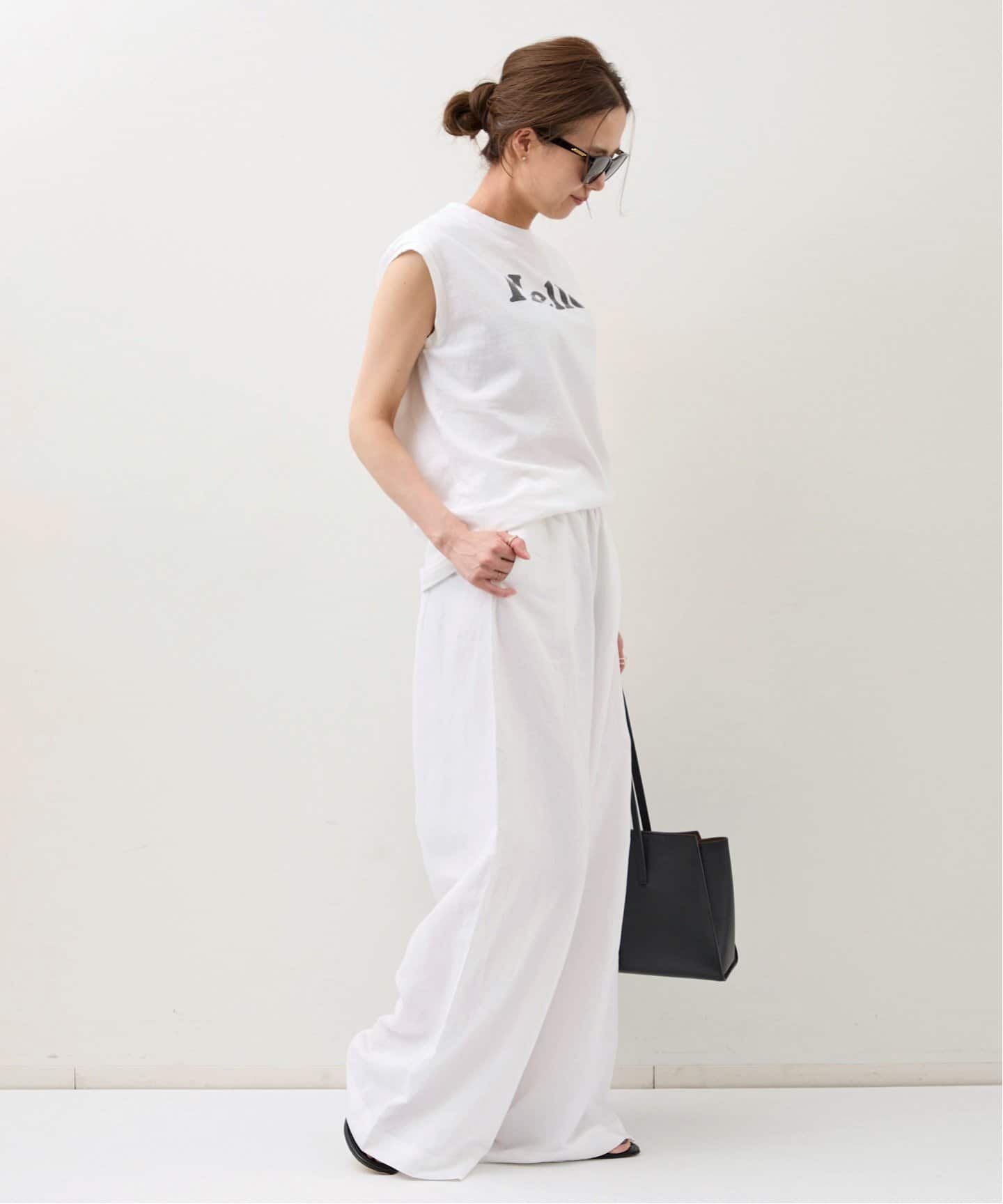 L'Appartement DEUXIEME CLASSE - MADISON BLUE マディソン ブルー  NO SLEEVE TEE MADISON BLUE/マディソン ブルー】 HELLO NOSLEEVE TEE（Tシャツ