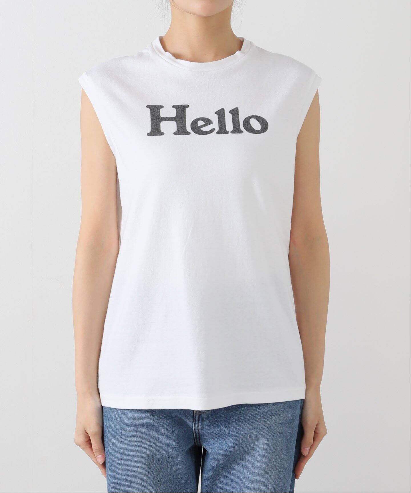 MADISON BLUE/マディソン ブルー】 HELLO NOSLEEVE TEE（Tシャツ 