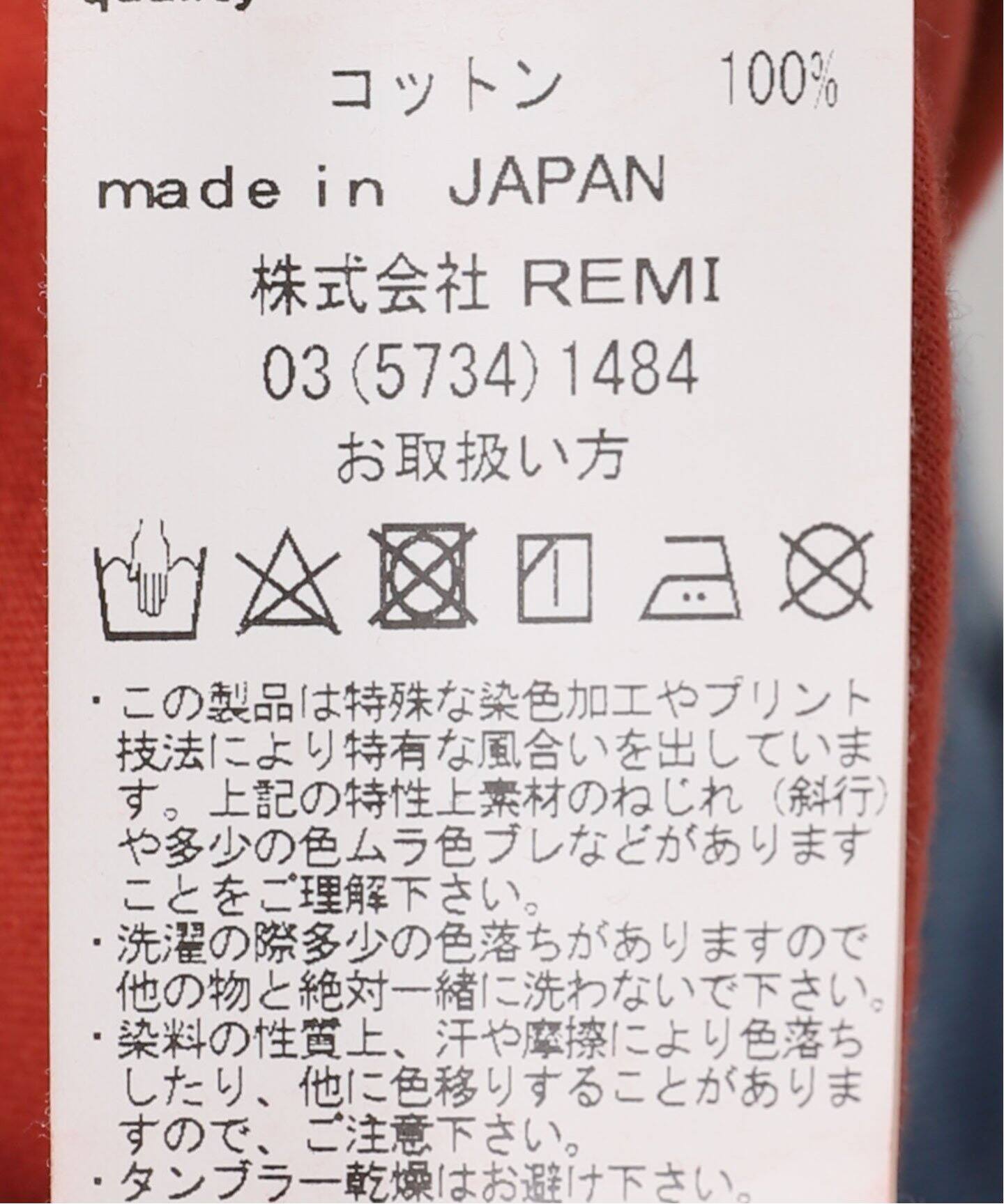 【REMI RELIEF/レミ レリーフ】 ZERMATT T-SHIRT REMI RELIEF/レミ レリーフ】 ZERMATT T-SHIRT（Tシャツ