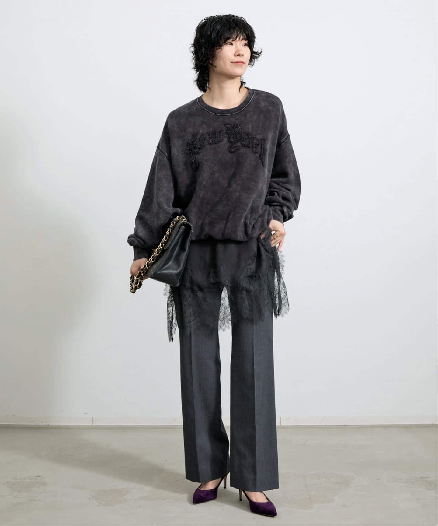 R13/アールサーティーン】 NY BALLOON CREWNECK SWEAT（スウェット