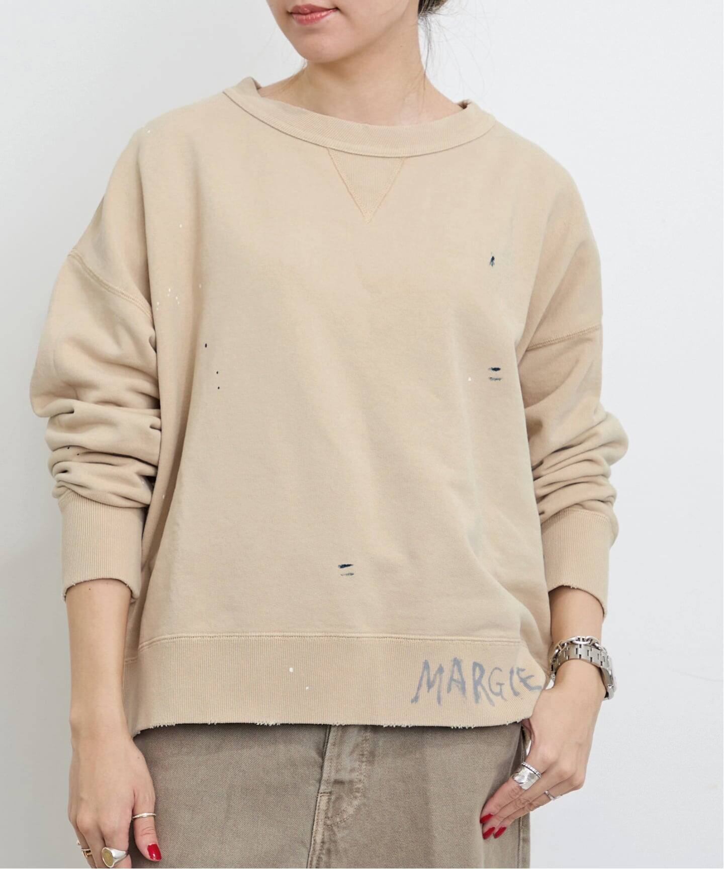 MAISON MARGIELA/メゾン マルジェラ】 DAMEGE SWEAT（スウェット）｜L