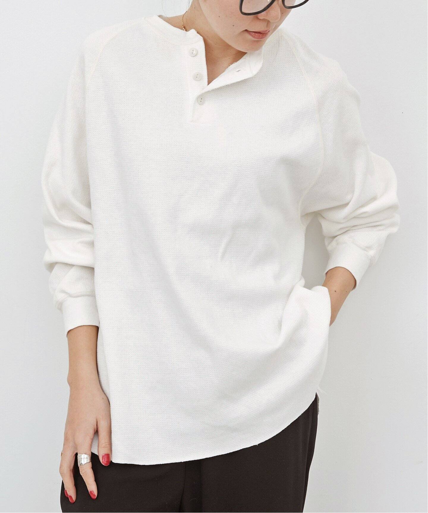 REMI RELIEF/レミ レリーフ】 HENLEY LONG SLEEVE T-SHIRT（Tシャツ 