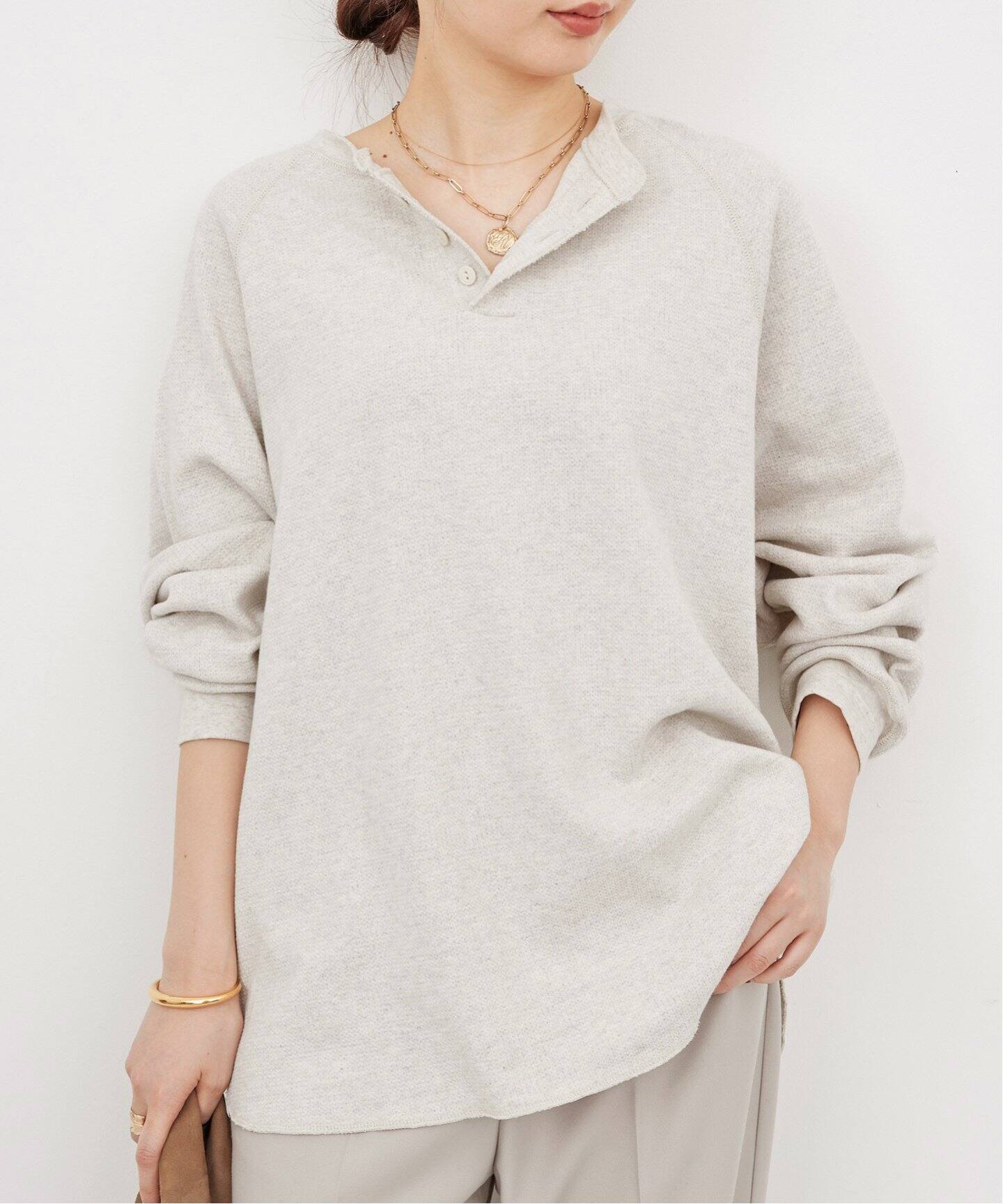 REMI RELIEF/レミ レリーフ】 HENLEY LONG SLEEVE T-SHIRT（Tシャツ 