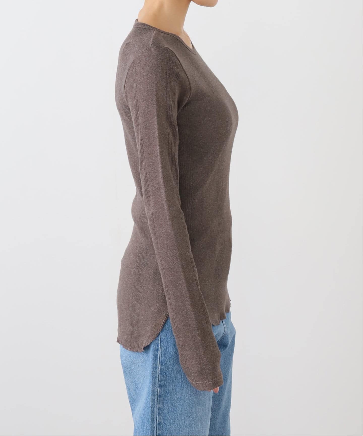 アパルトモン GOOD GRIEF RIB LONG SLEEVE TOP GOOD GRIEF!/グッド グリーフ】 LONG SLEEVE TOP（Tシャツ／カットソー