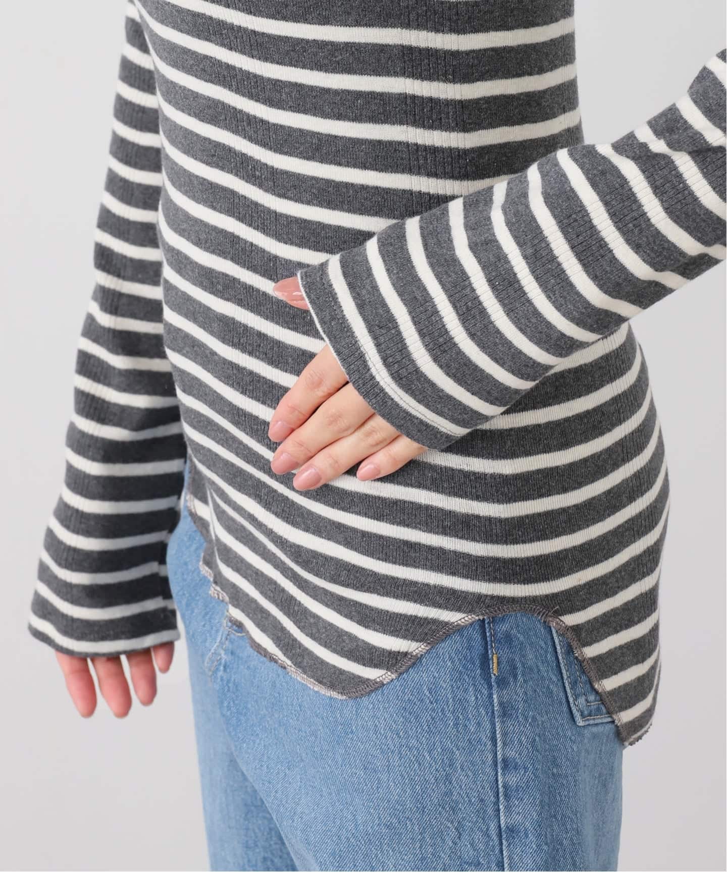 L'Appartement GOODGRIEF! Border Tops カーキ L'Appartement DEUXIEME CLASSE - L'Appartement グッドグリーフ