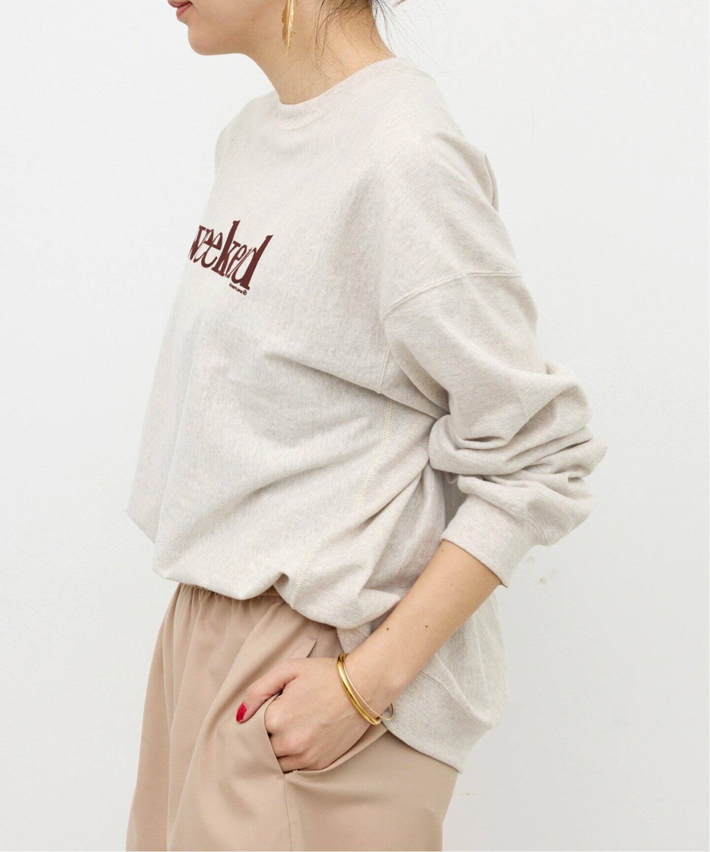 AMERICANA/アメリカーナ】 WEEKEND LONG SLEEVE TEE（Tシャツ 