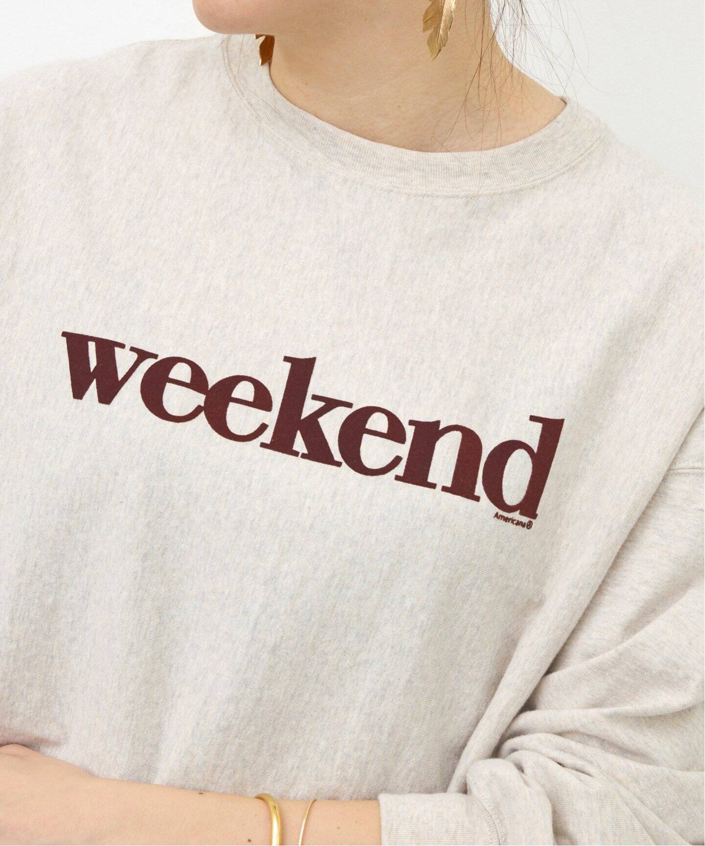 AMERICANA/アメリカーナ】 WEEKEND LONG SLEEVE TEE（Tシャツ 