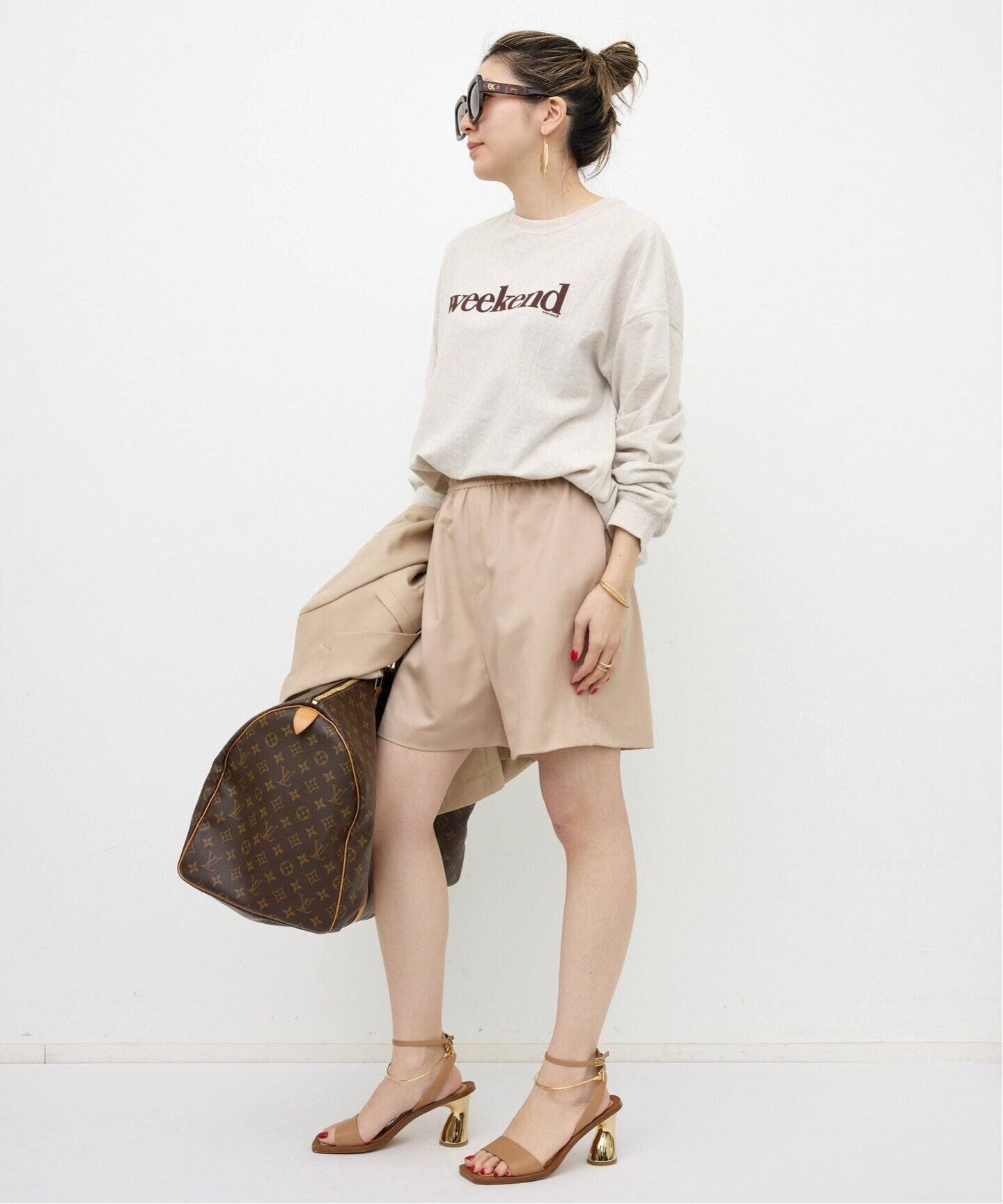 AMERICANA/アメリカーナ】 WEEKEND LONG SLEEVE TEE（Tシャツ 