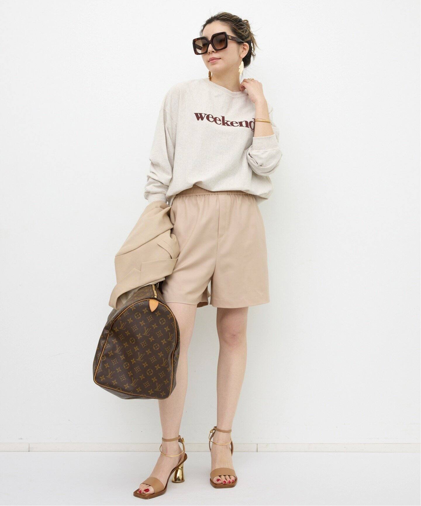 AMERICANA/アメリカーナ】 WEEKEND LONG SLEEVE TEE（Tシャツ 