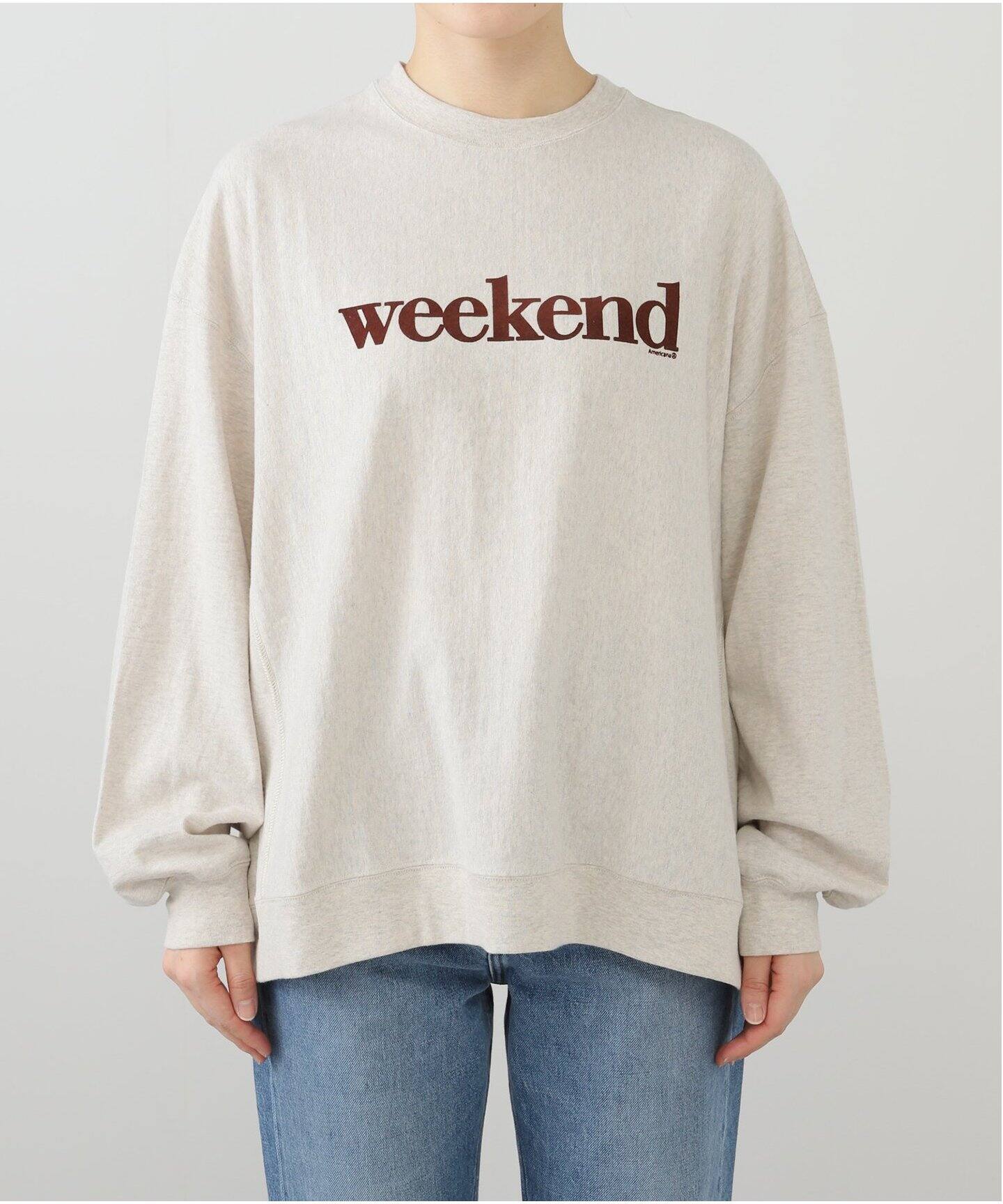 AMERICANA/アメリカーナ】 WEEKEND LONG SLEEVE TEE（Tシャツ 