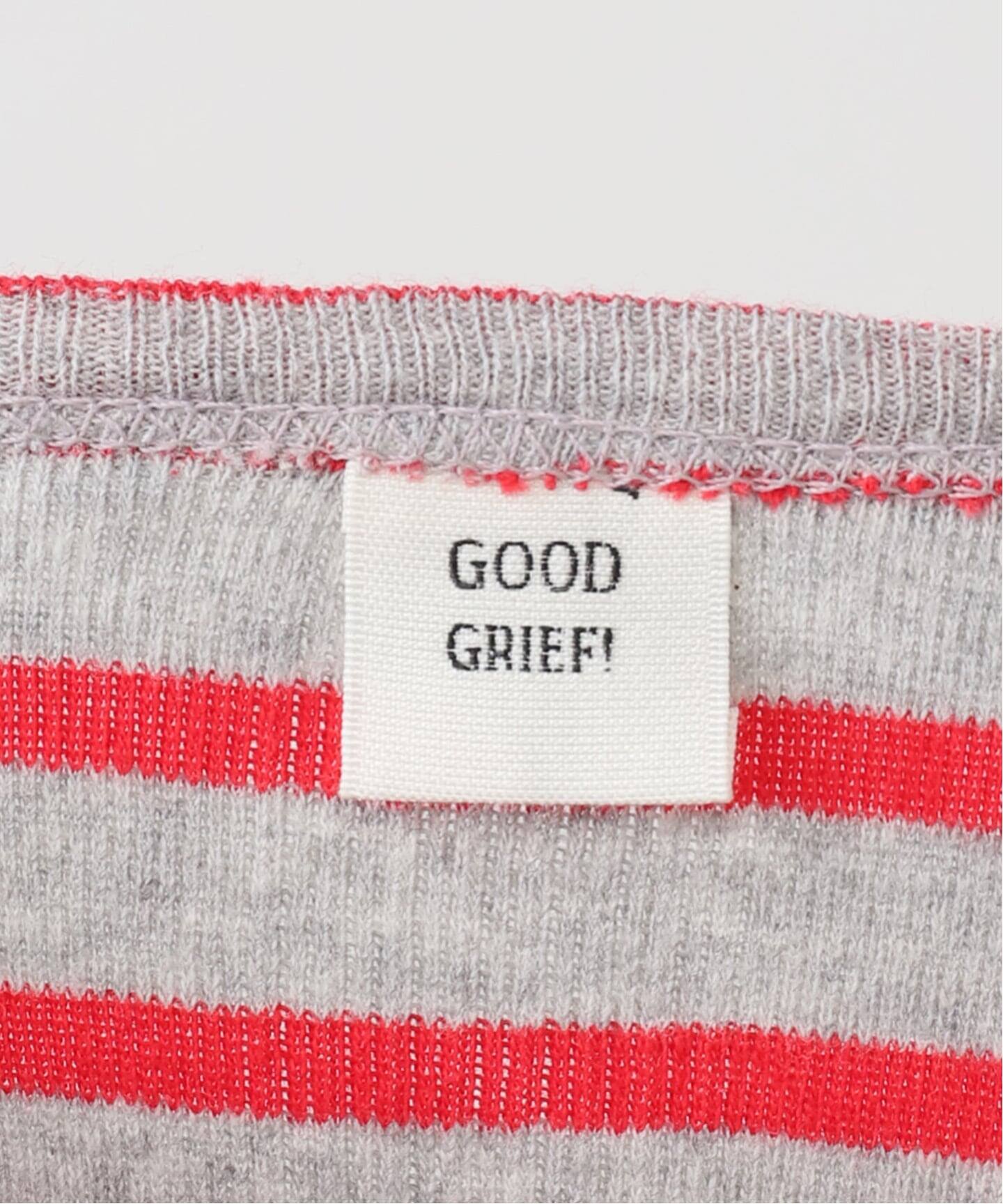 L'Appartement GOODGRIEF! Border Tops カーキ GOOD GRIEF!/グッド グリーフ】 Border Long Sleeve Tee（T