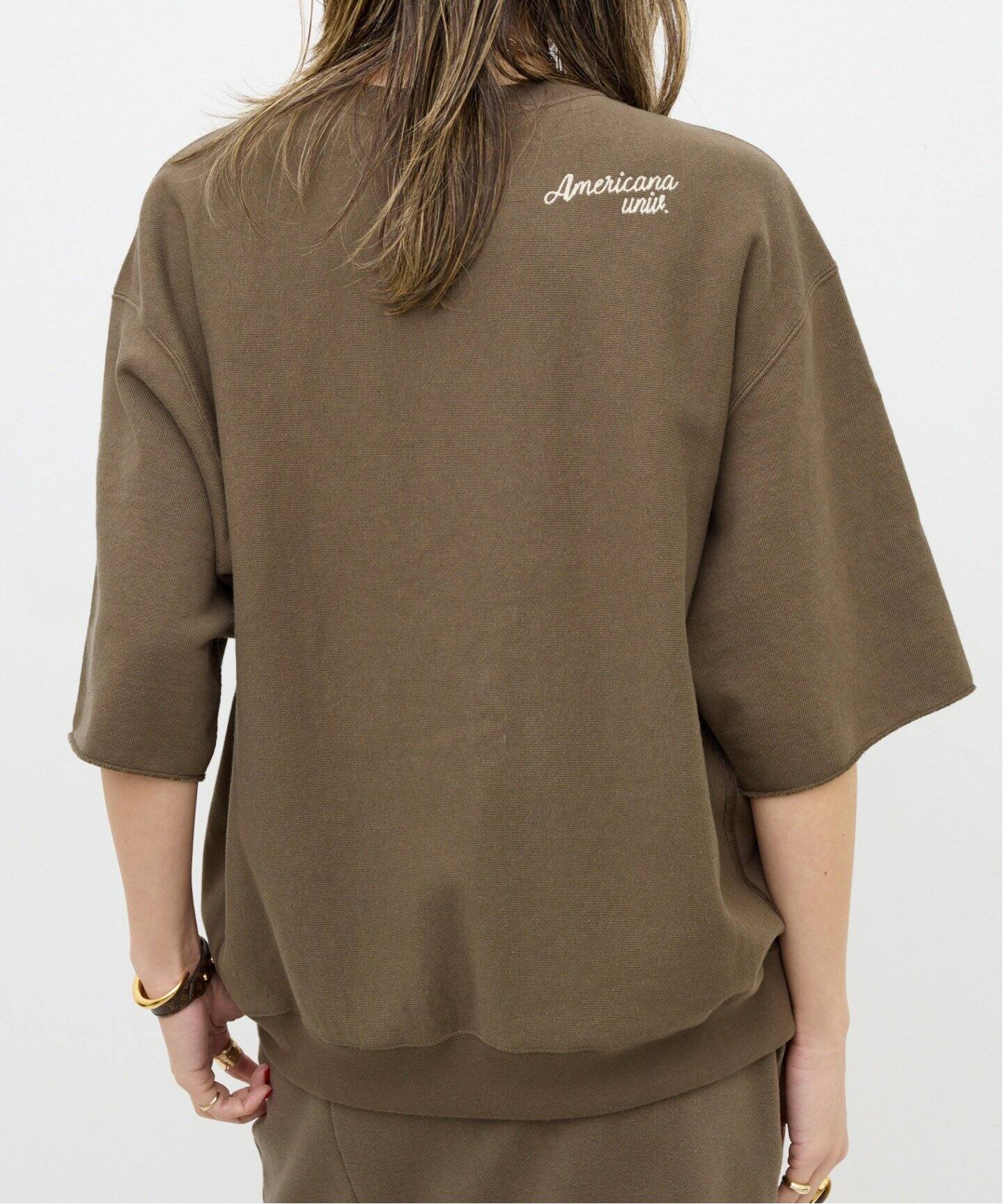 AMERICANA/アメリカーナ】 HALF SLEEVE SWEAT（スウェット）｜L  