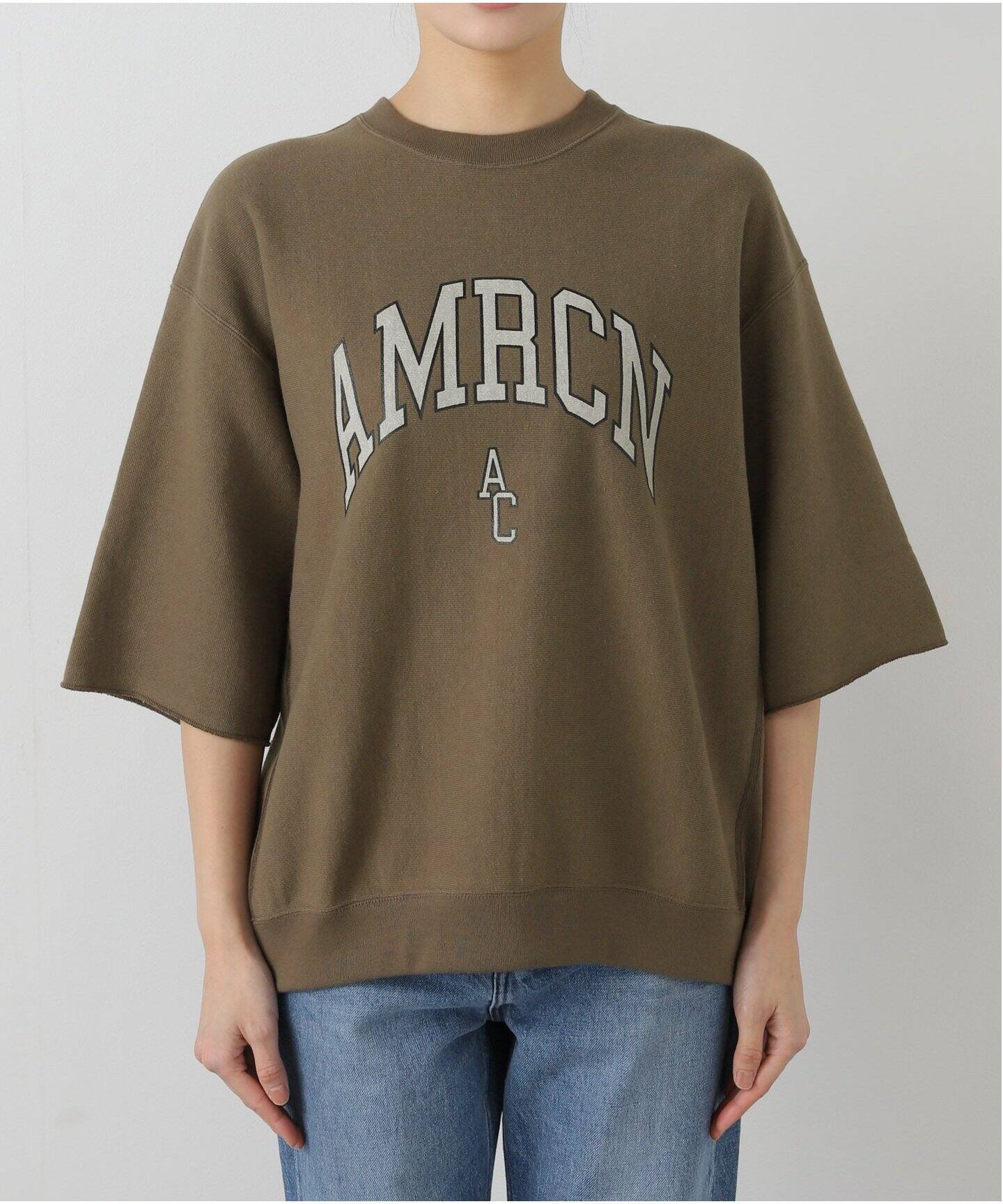 AMERICANA/アメリカーナ】 HALF SLEEVE SWEAT（スウェット）｜L  