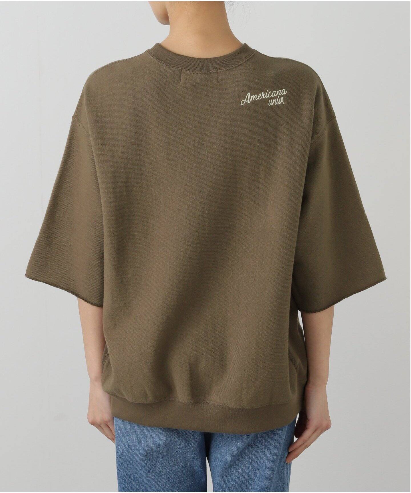 AMERICANA/アメリカーナ】 HALF SLEEVE SWEAT（スウェット）｜L  