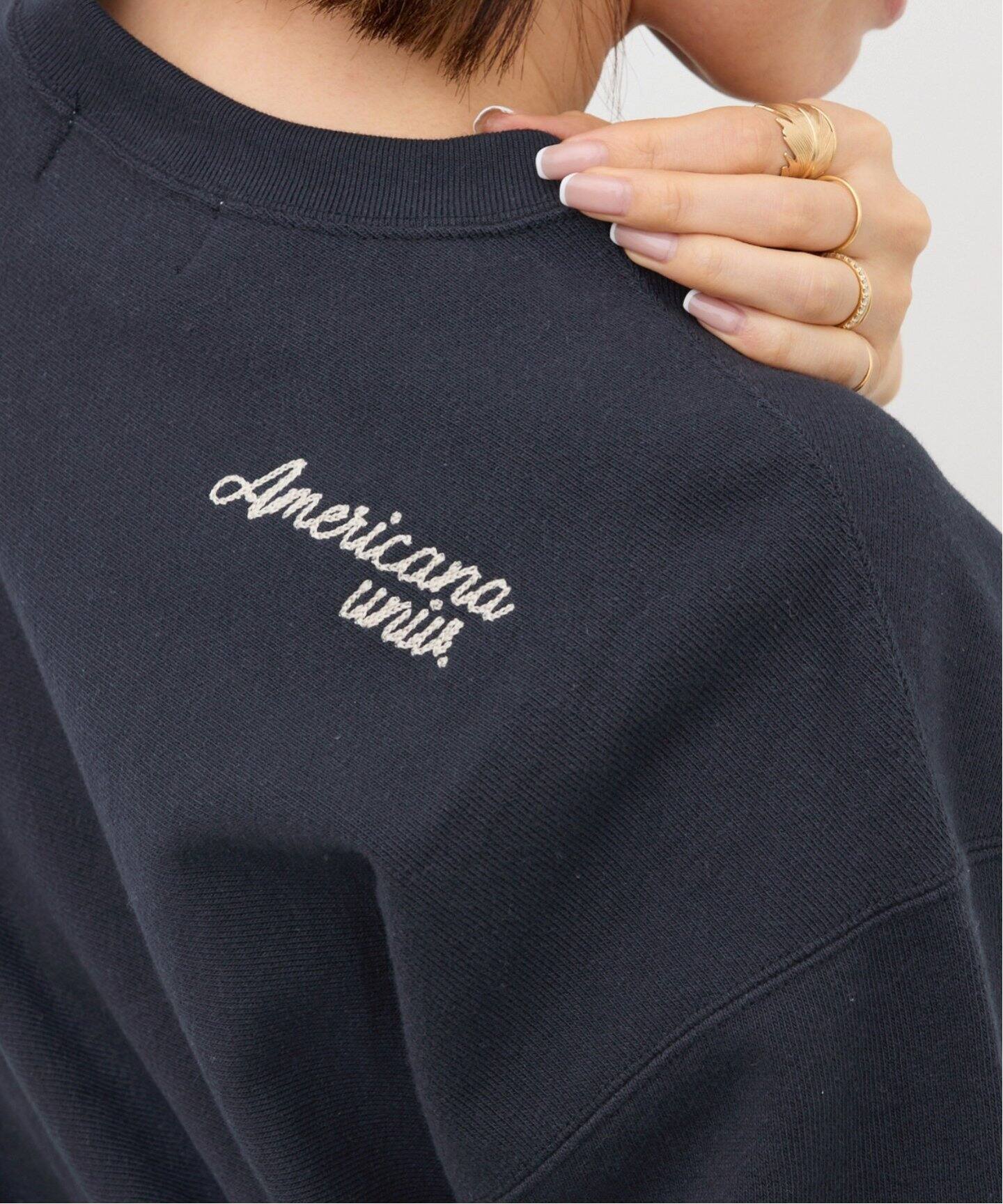 AMERICANA/アメリカーナ】 HALF SLEEVE SWEAT（スウェット）｜L 