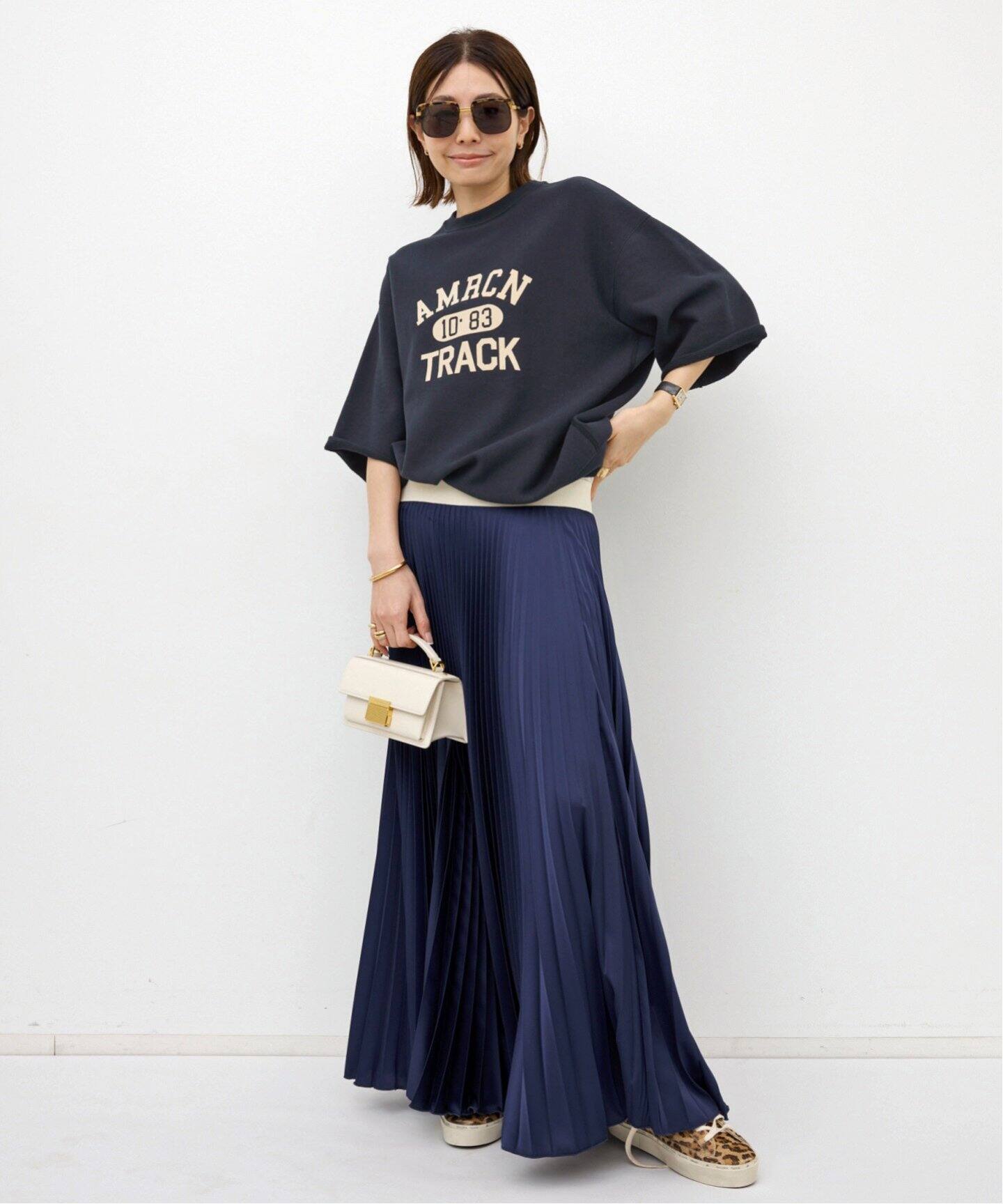 AMERICANA/アメリカーナ】 HALF SLEEVE SWEAT（スウェット）｜L  