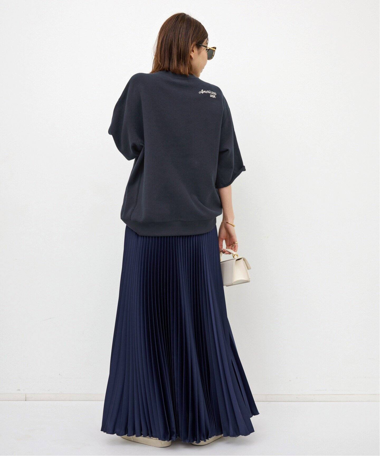 AMERICANA/アメリカーナ】 HALF SLEEVE SWEAT（スウェット）｜L 