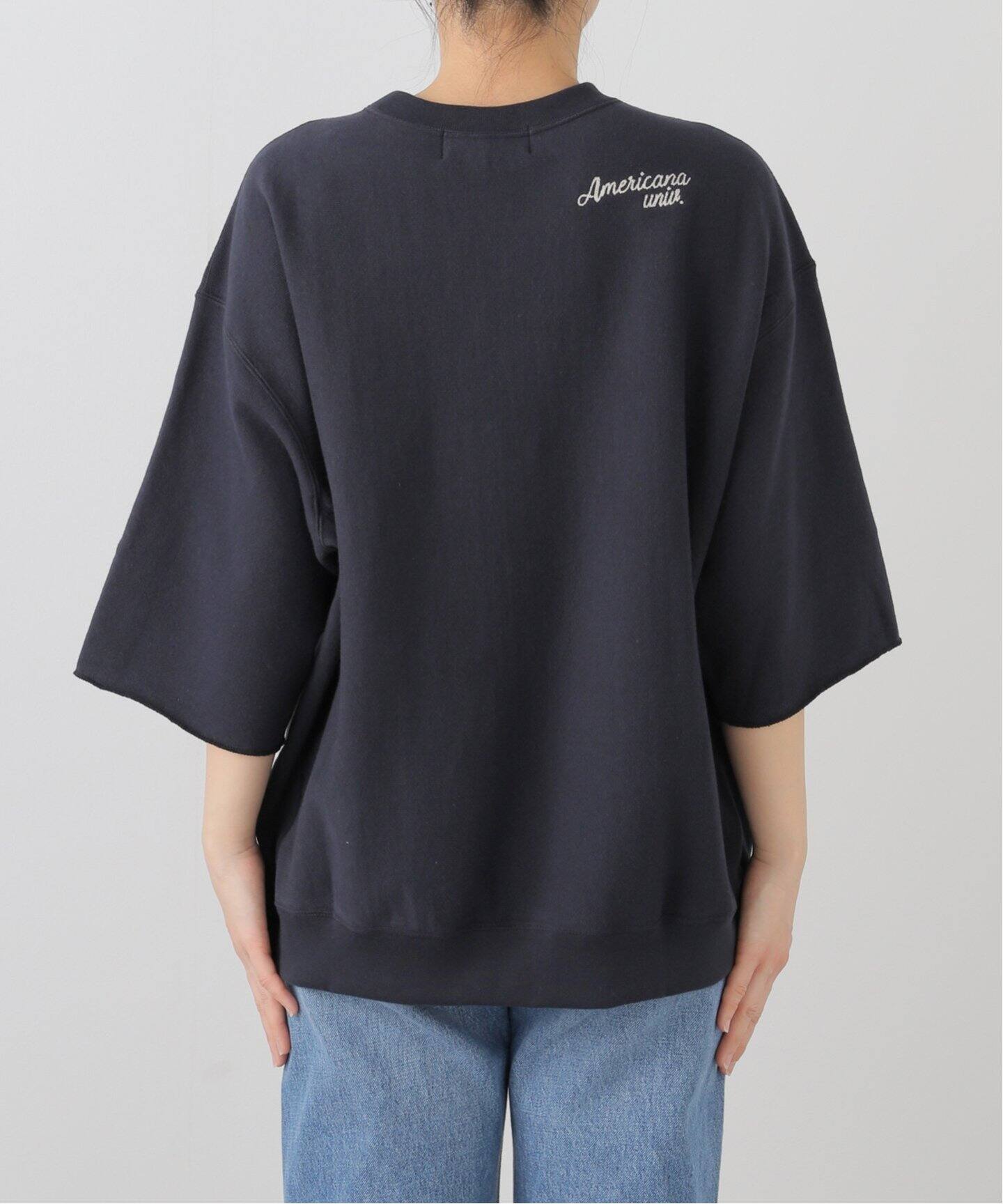 AMERICANA/アメリカーナ】 HALF SLEEVE SWEAT（スウェット）｜L  