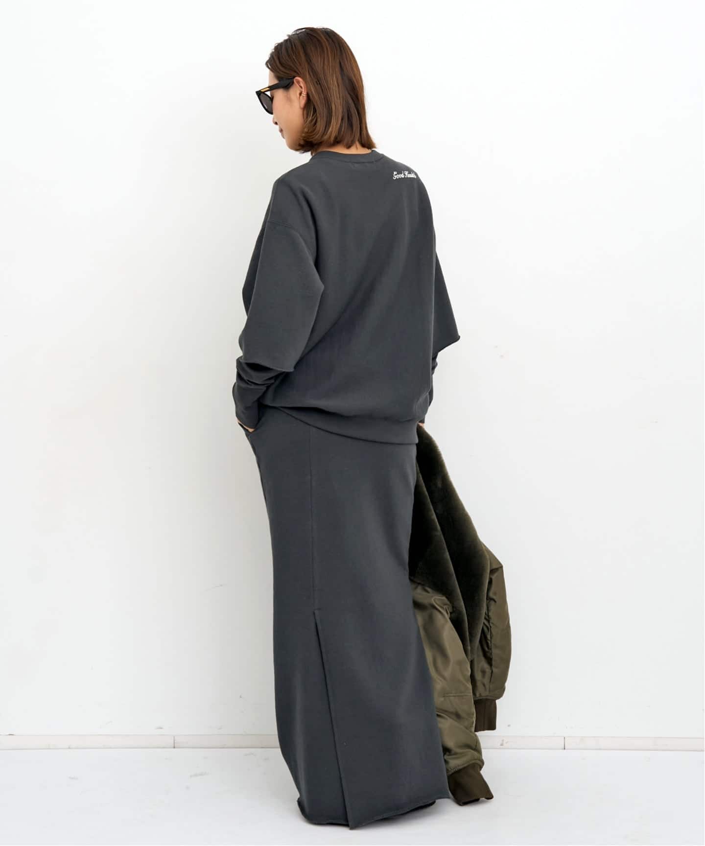 AMERICANA/アメリカーナ】 HALF SLEEVE SWEAT（スウェット）｜L