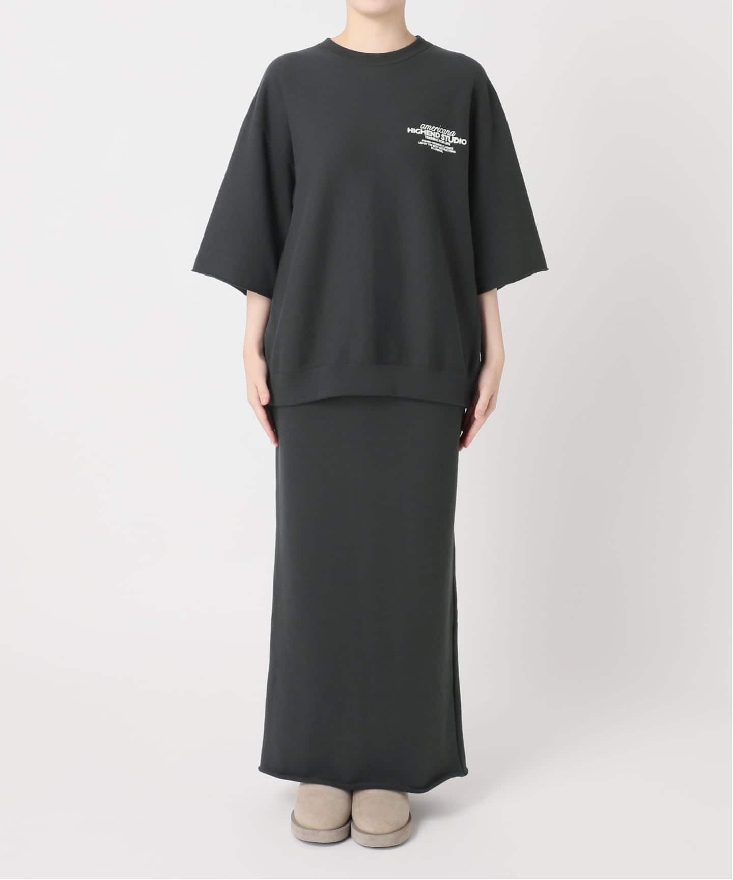 AMERICANA/アメリカーナ】 HALF SLEEVE SWEAT（スウェット）｜L