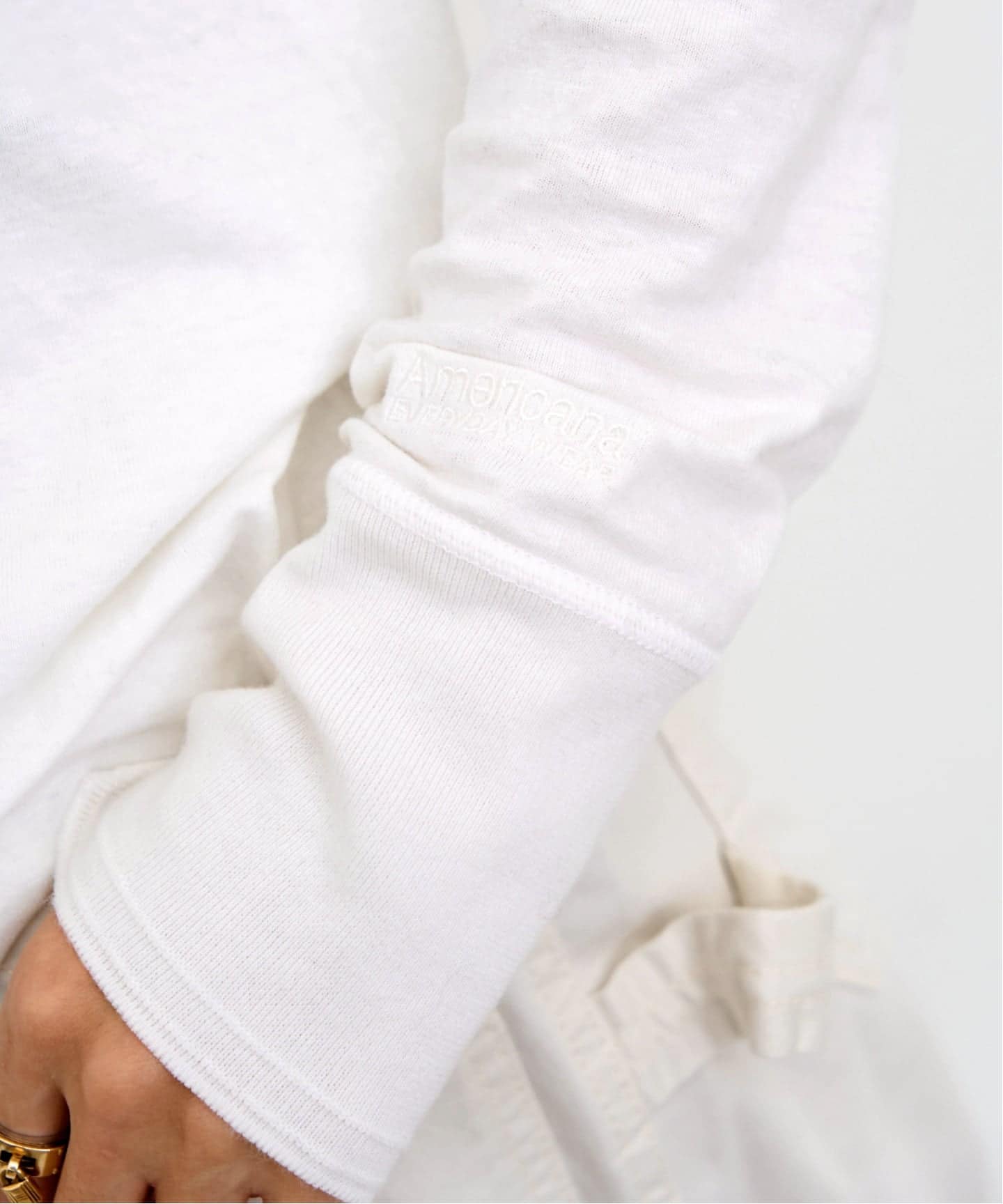 AMERICANA/アメリカーナ】 CREWNECK LONG SLEEVE TEE（Tシャツ