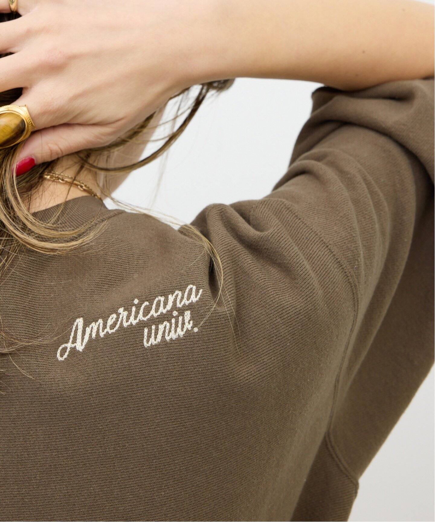 AMERICANA/アメリカーナ】 HALF SLEEVE SWEAT（スウェット）｜L 