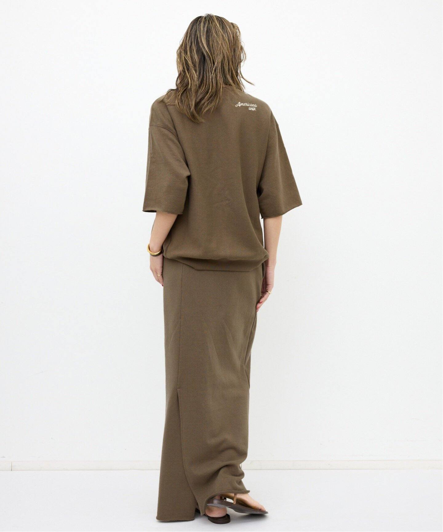 AMERICANA/アメリカーナ】 HALF SLEEVE SWEAT（スウェット）｜L 