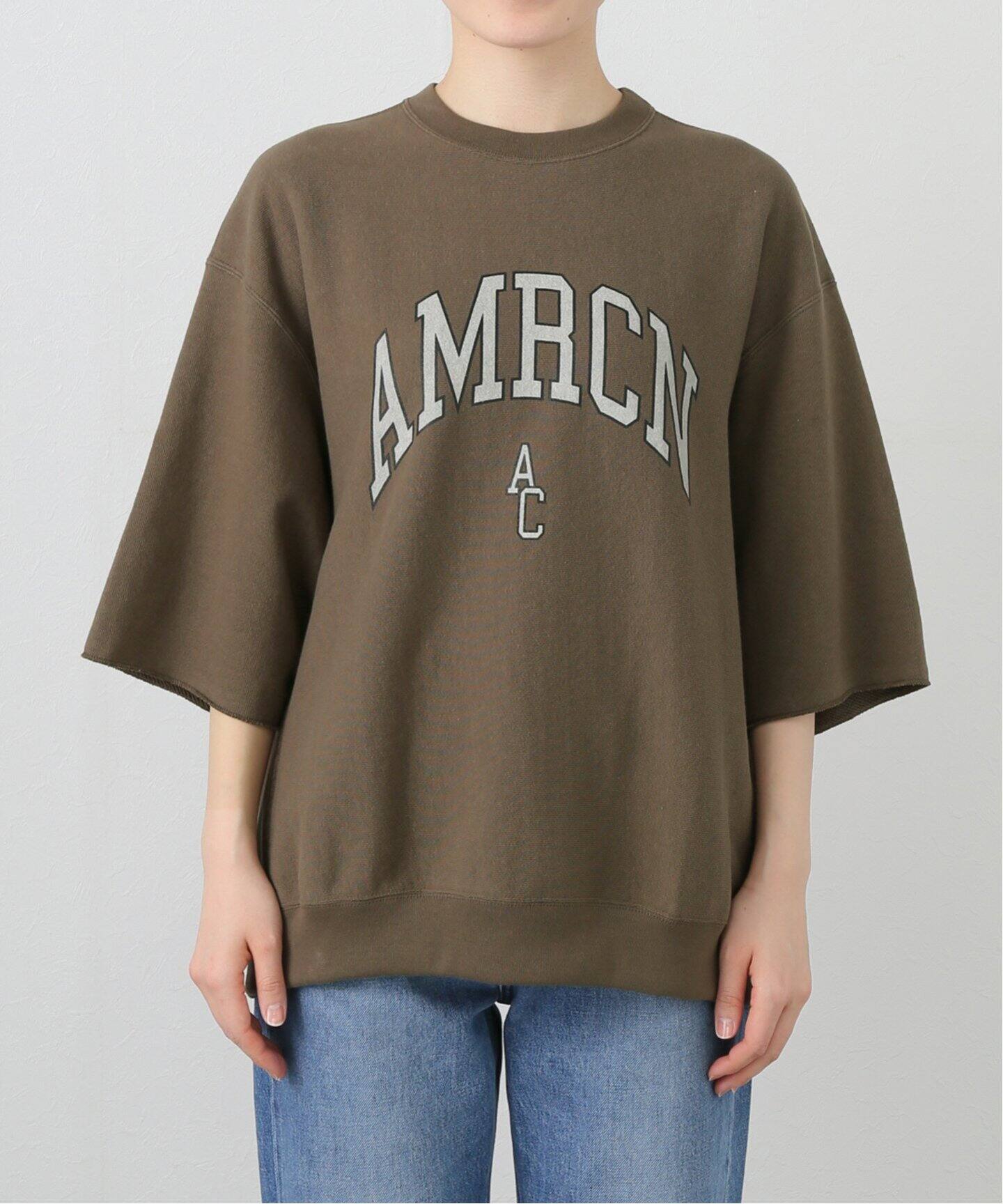 AMERICANA/アメリカーナ】 HALF SLEEVE SWEAT（スウェット）｜L 