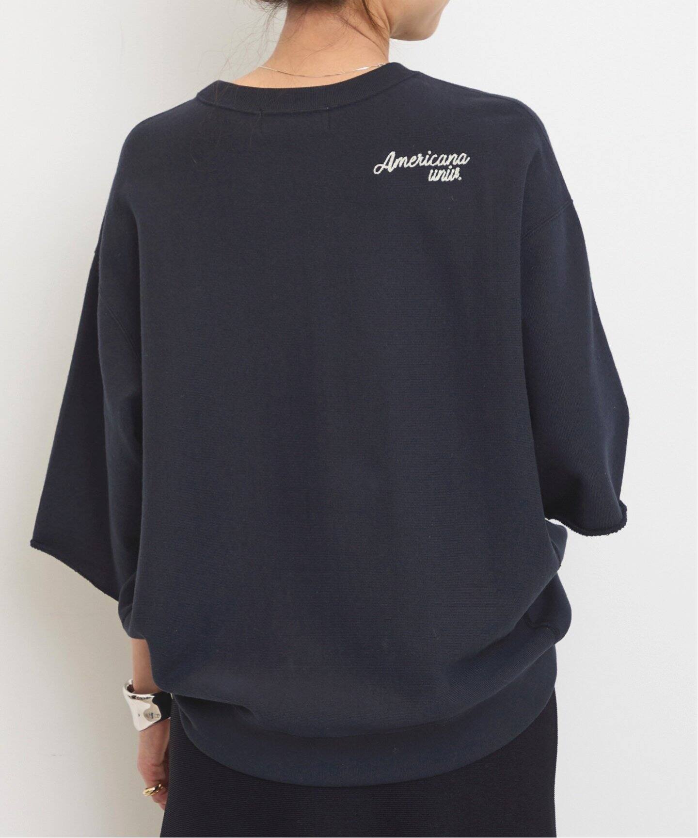 AMERICANA/アメリカーナ】 HALF SLEEVE SWEAT（スウェット）｜L  