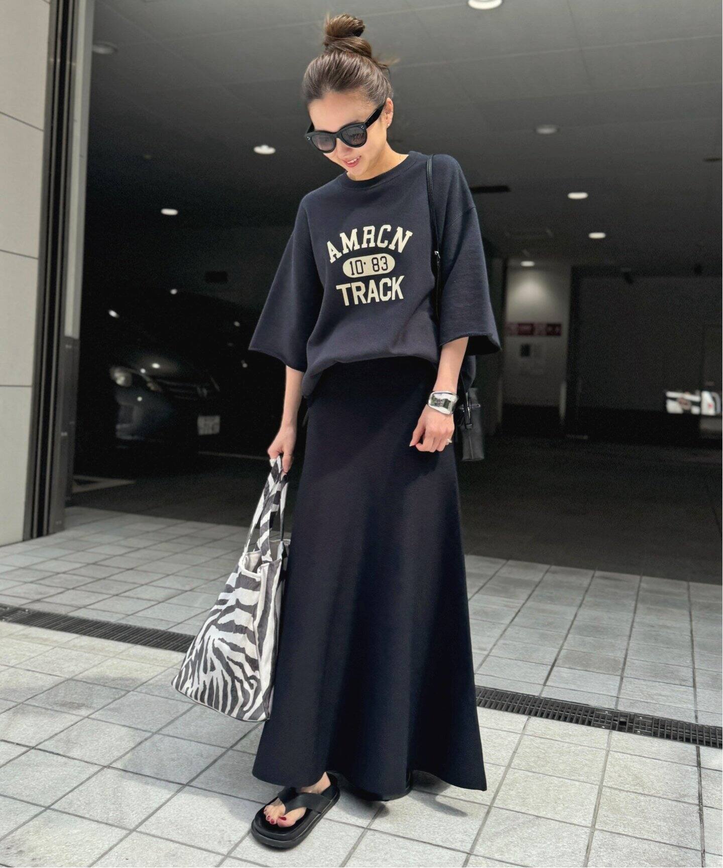 AMERICANA/アメリカーナ】 HALF SLEEVE SWEAT（スウェット）｜L  