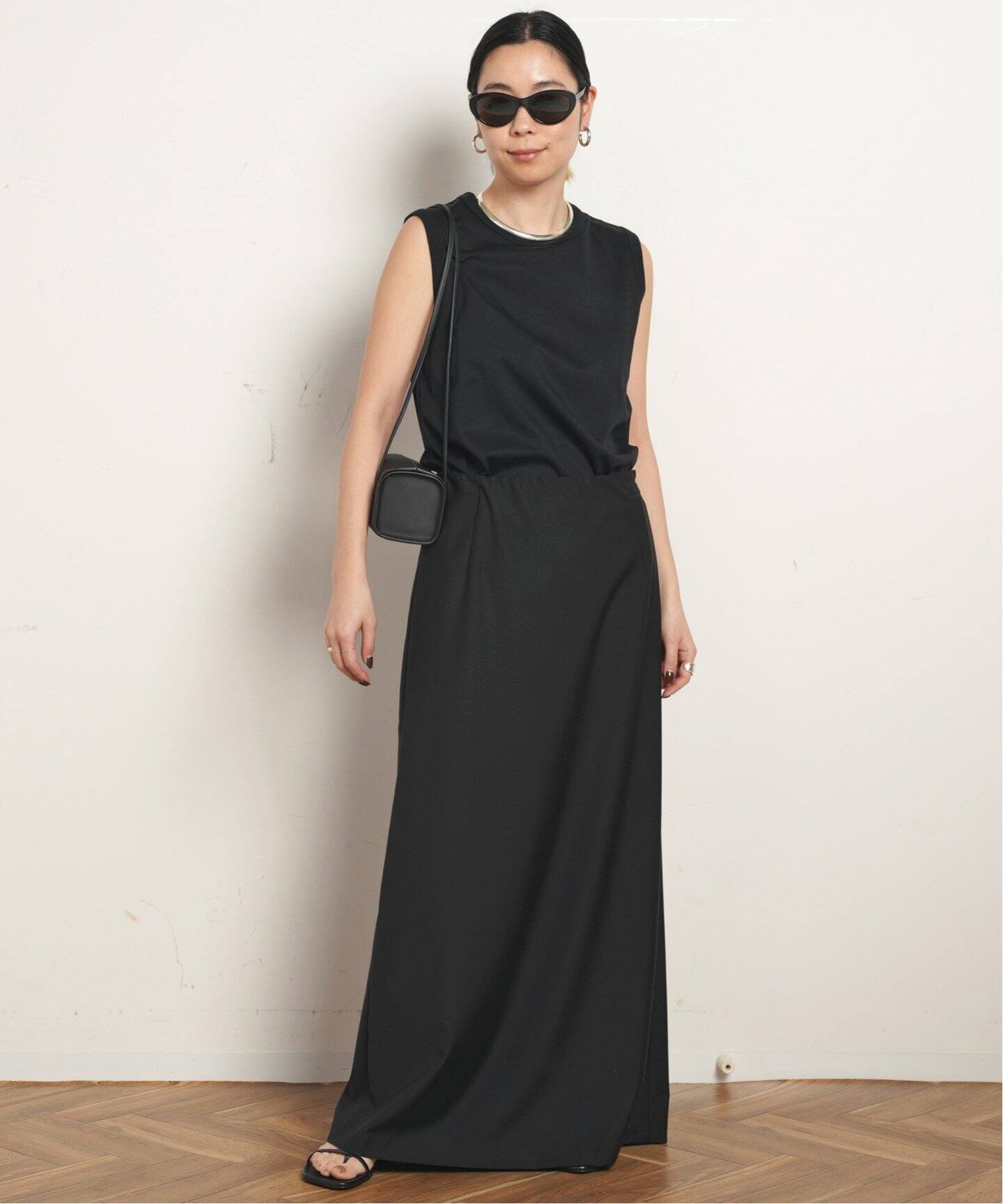 AP STUDIO / 半袖カットソー/--/コットン/BLK/無地/25-070-587-0024-1-0// AP STUDIO◇半袖カットソー/--/コットン/BLK/無地/25-070-587-0024-1-0