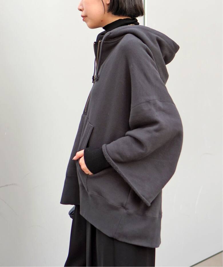 ウールミックスハーフジップフーディ（Tシャツ／カットソー）｜AP 