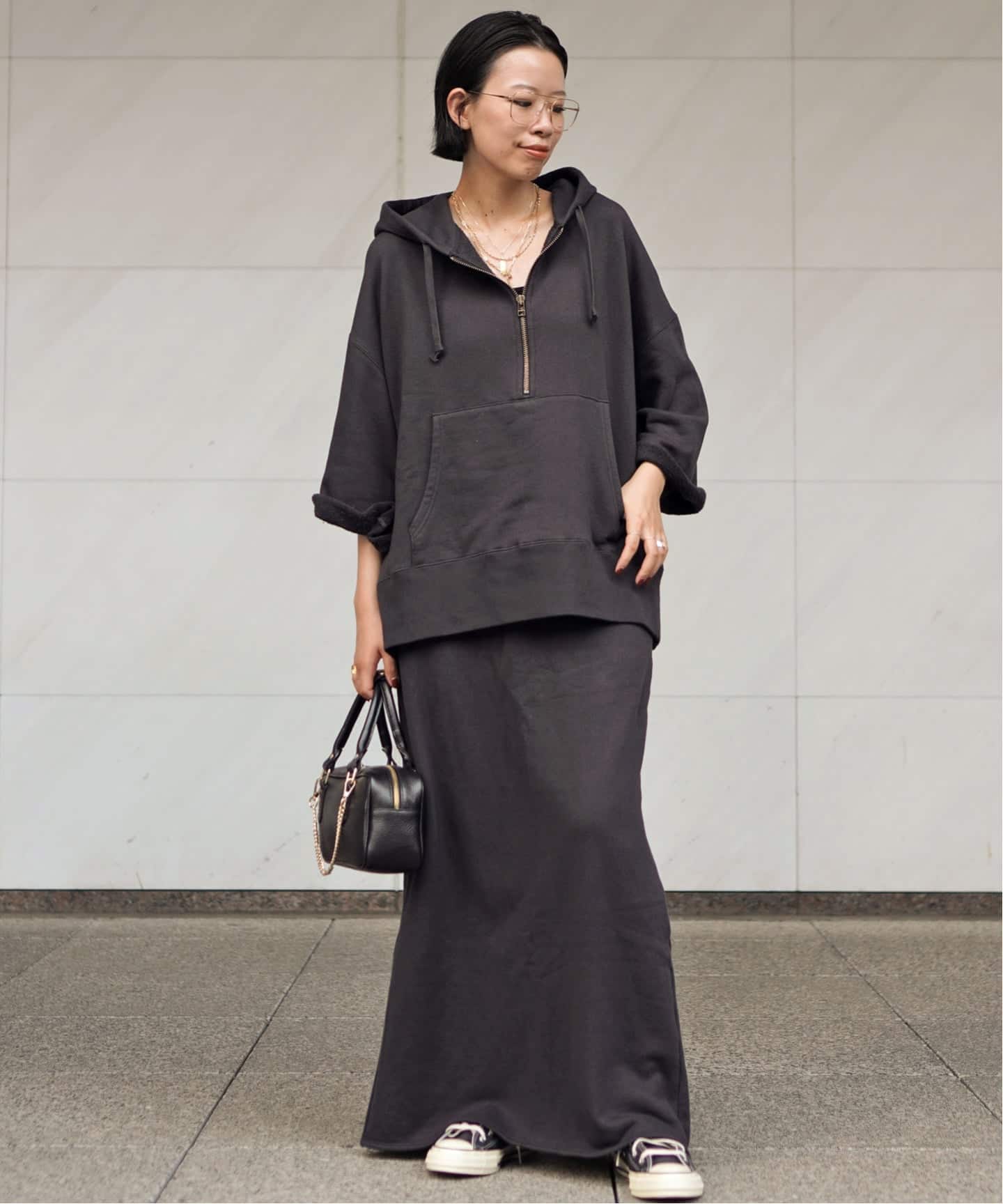 ウールミックスハーフジップフーディ（Tシャツ／カットソー）｜AP